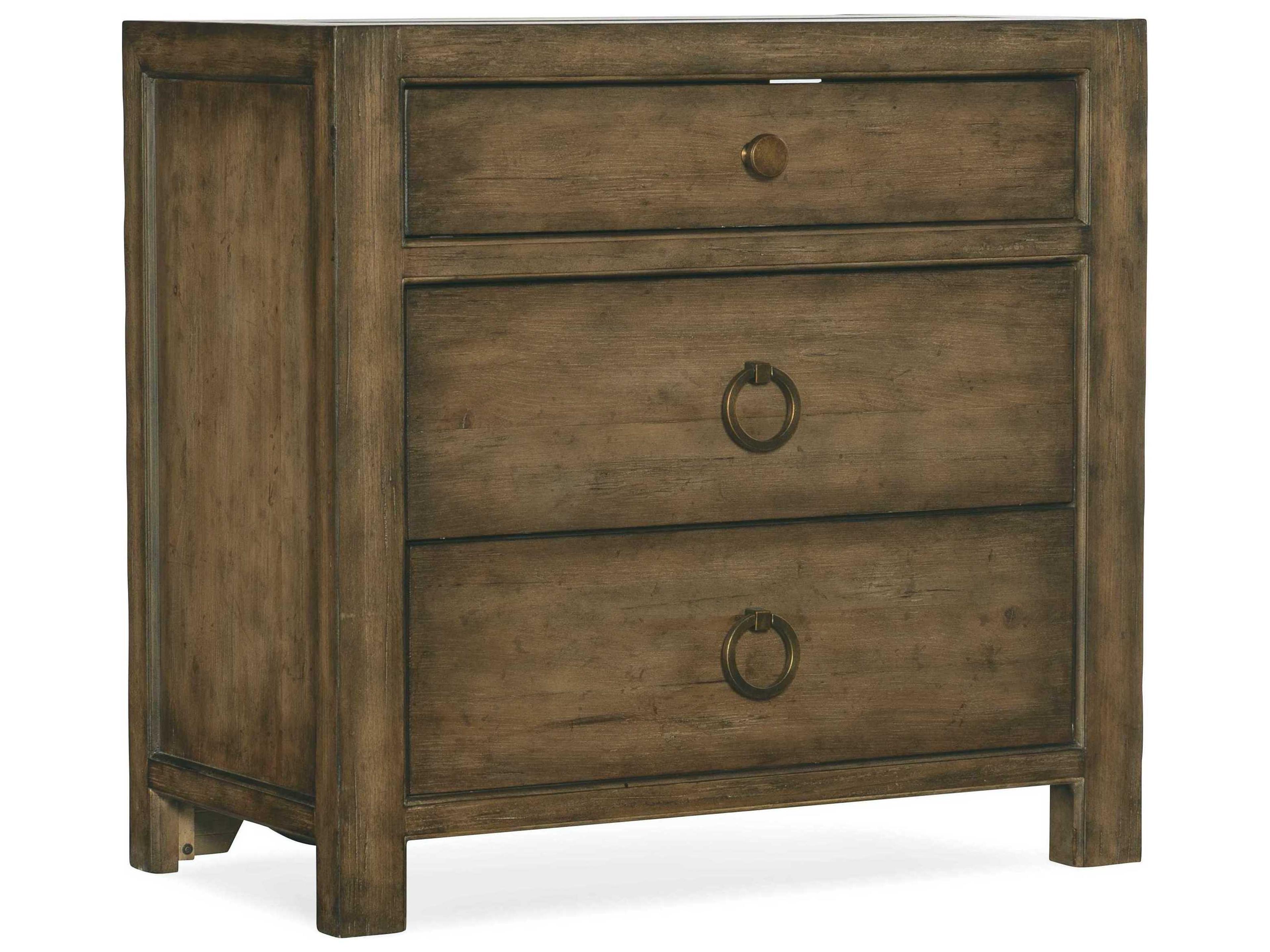 Hooker Furniture Sundance 3-Drawers Brown Cedar Wood Nightstand