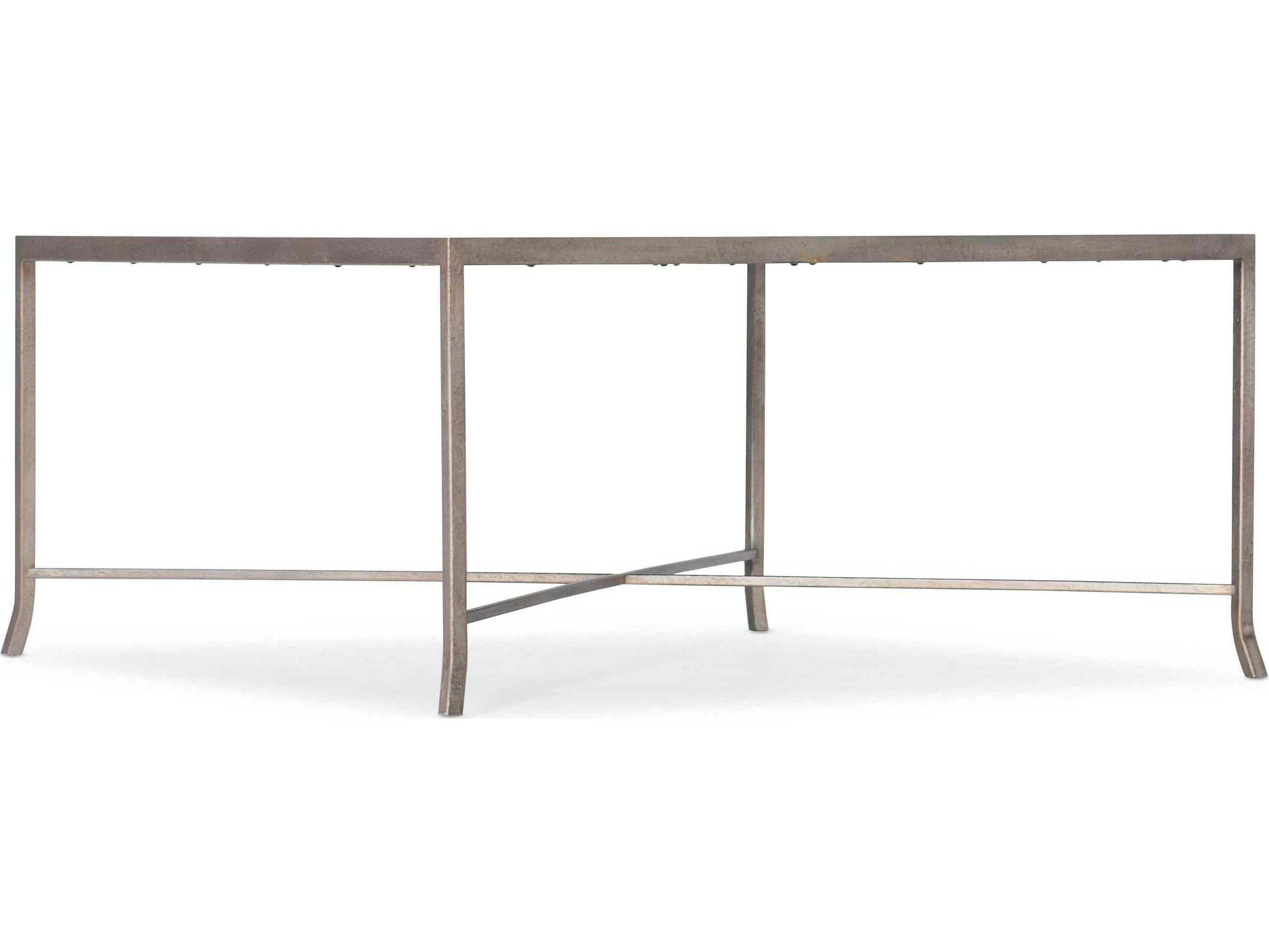 Hooker Furniture Alfresco Lapilli Carved Top Square Silver Cocktail Table