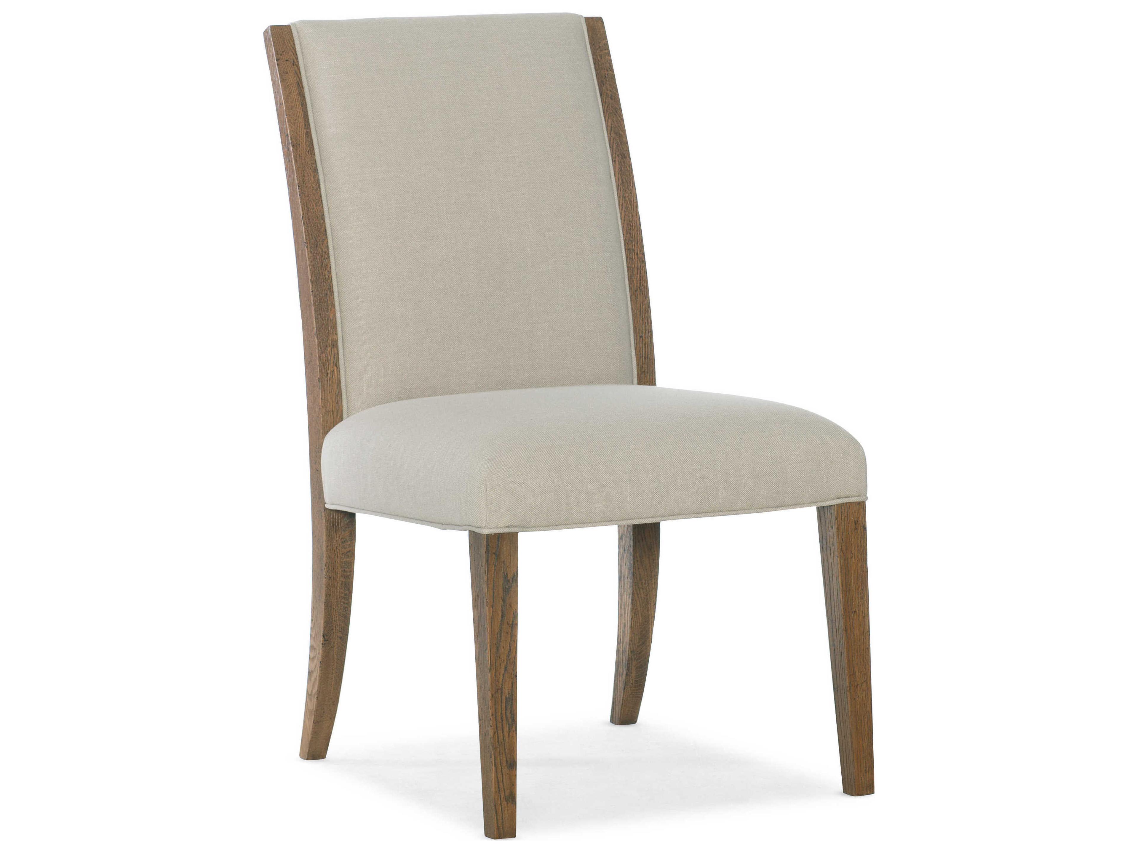 Hooker Furniture Chapman Oak Wood Beige Upholstered Side Dining Chair