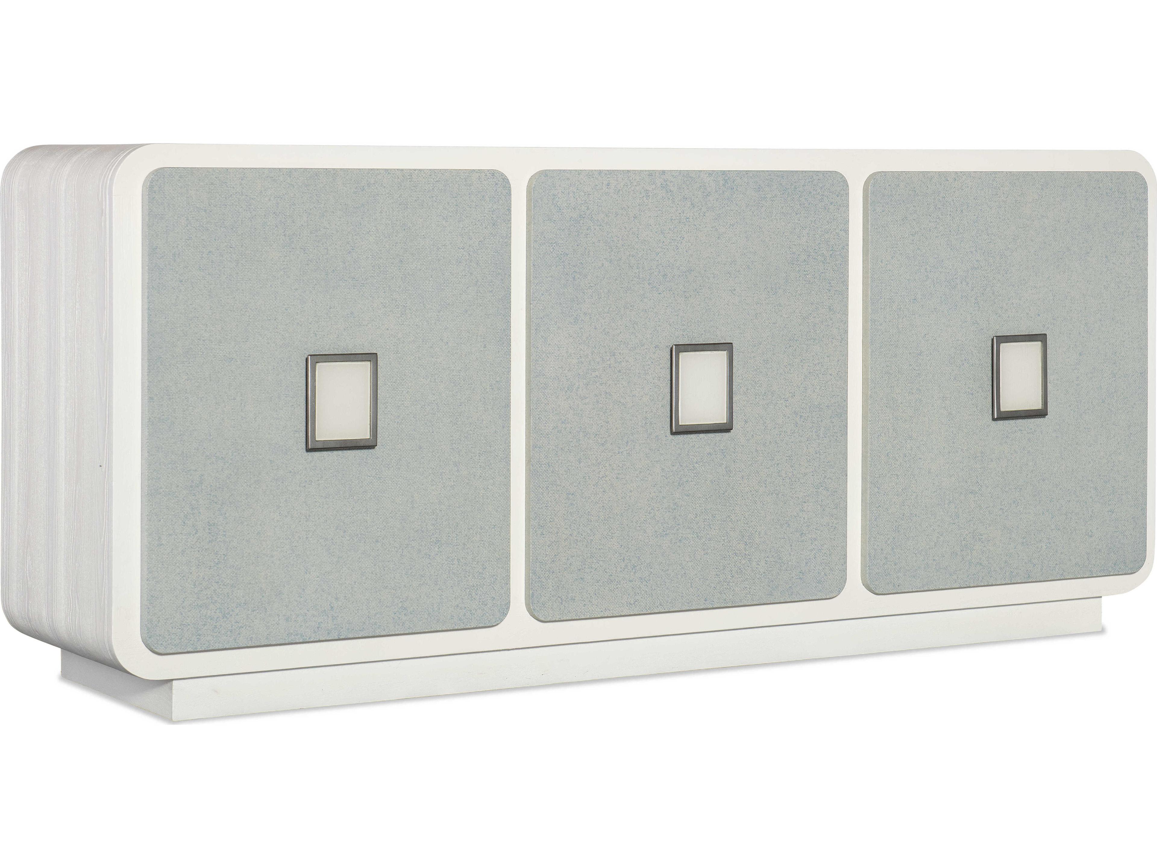 Hooker Furniture Melange Atlantis 76" Pine Wood White Entertainment Credenza