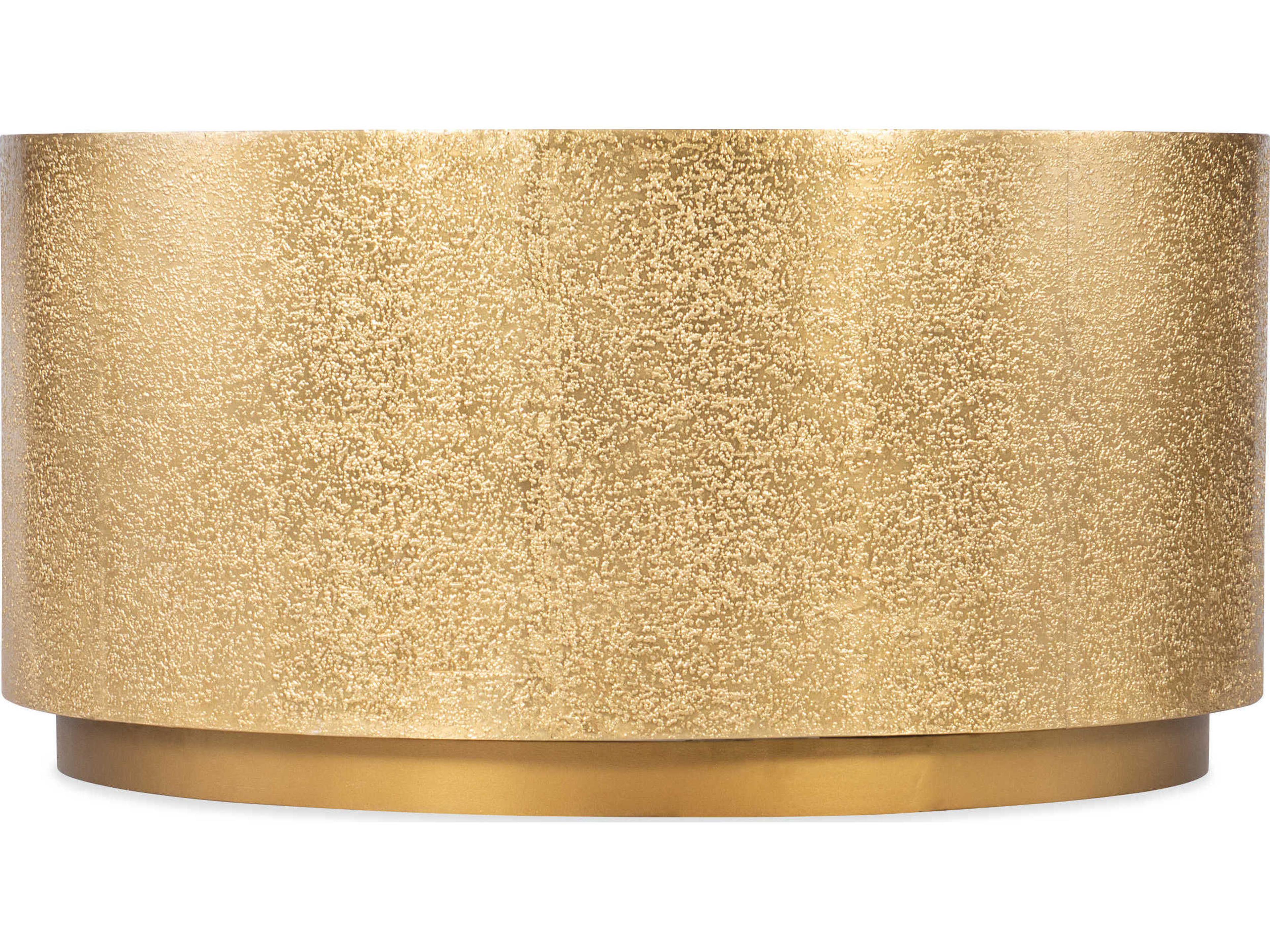 Luxecor Heritage Audra Round Wood Gold Cocktail Table