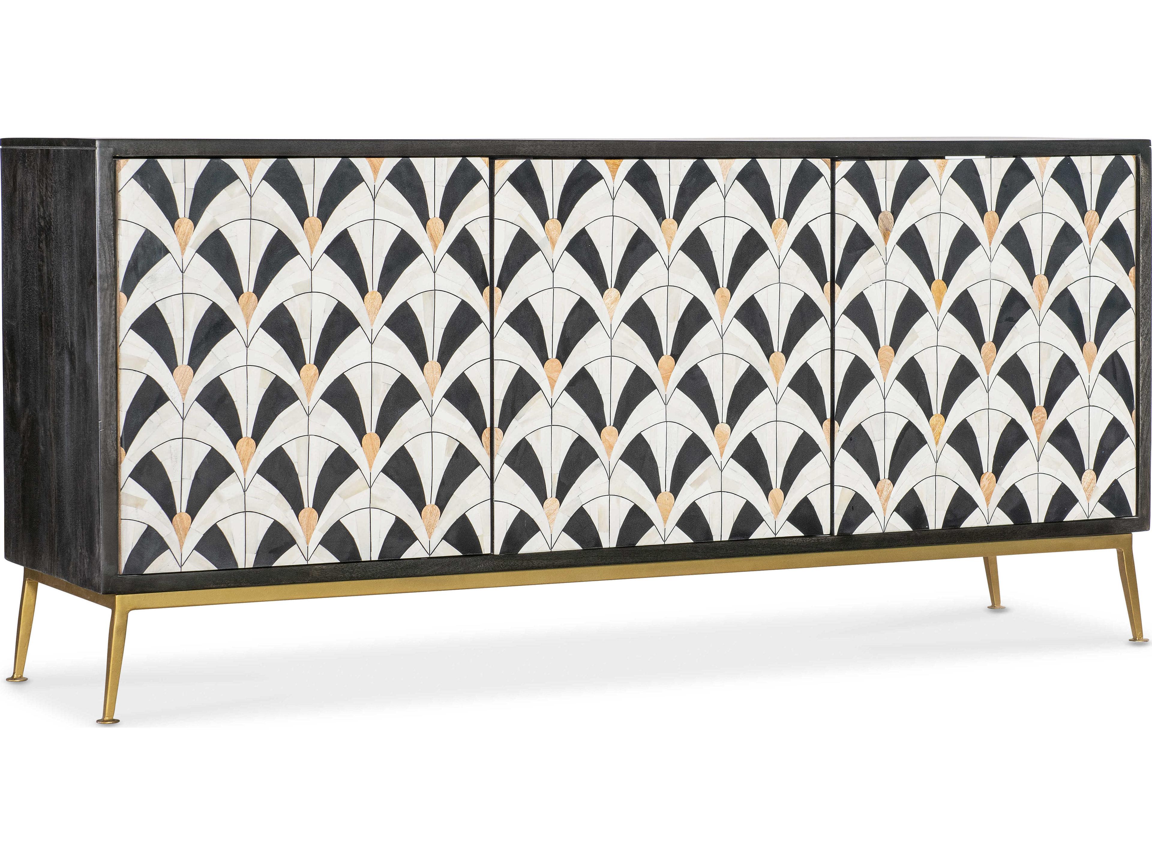 Hooker Furniture Melange Renee 69" Mango Black Wood Sideboard