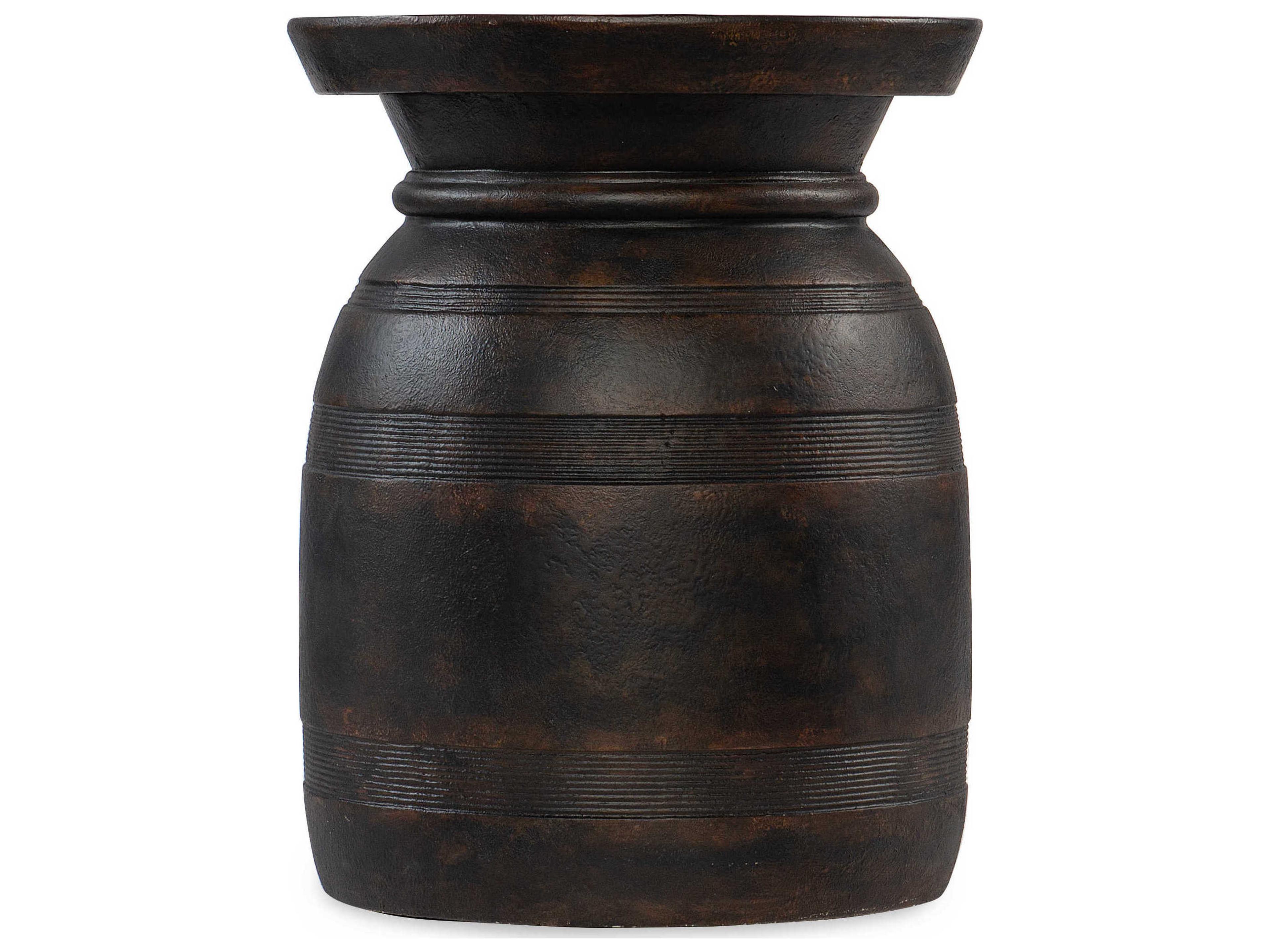 Hooker Furniture Big Sky Round Wood Black End Table