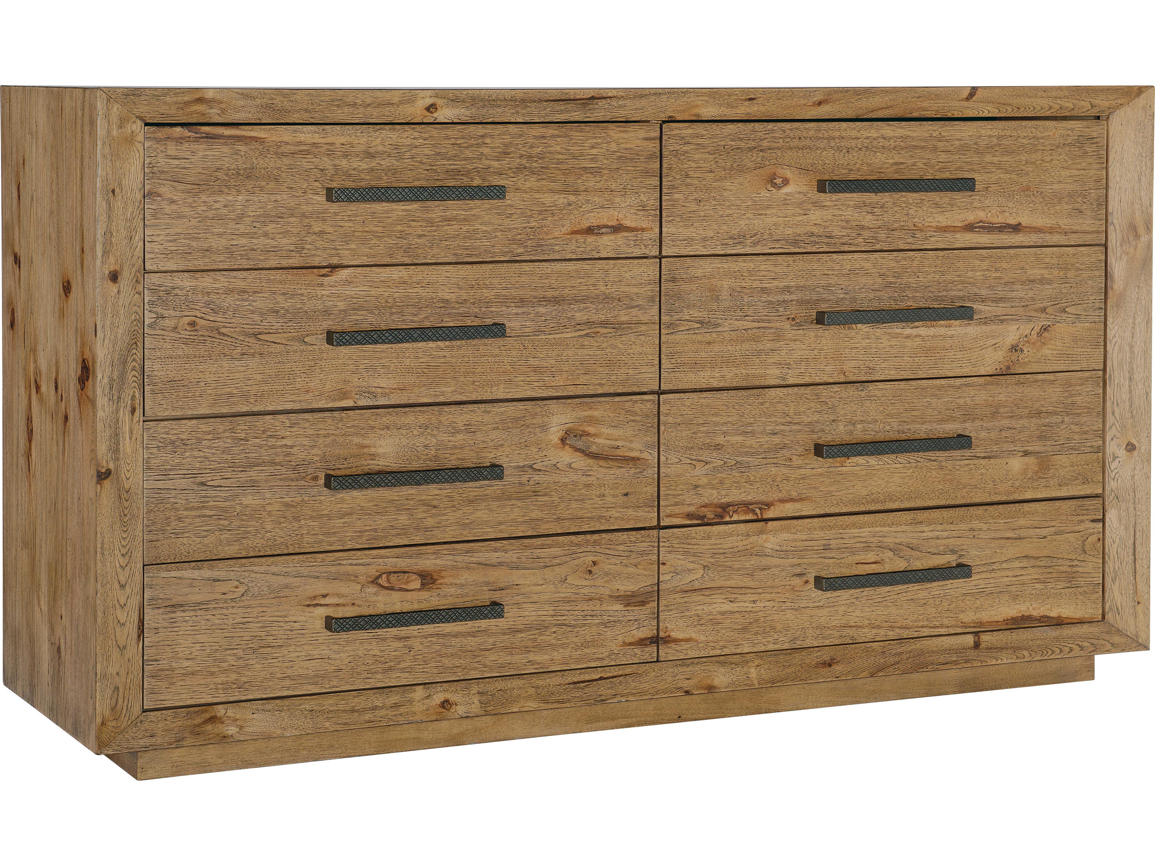 Hooker Furniture Big Sky 8-Drawers Brown Cedar Wood Double Dresser