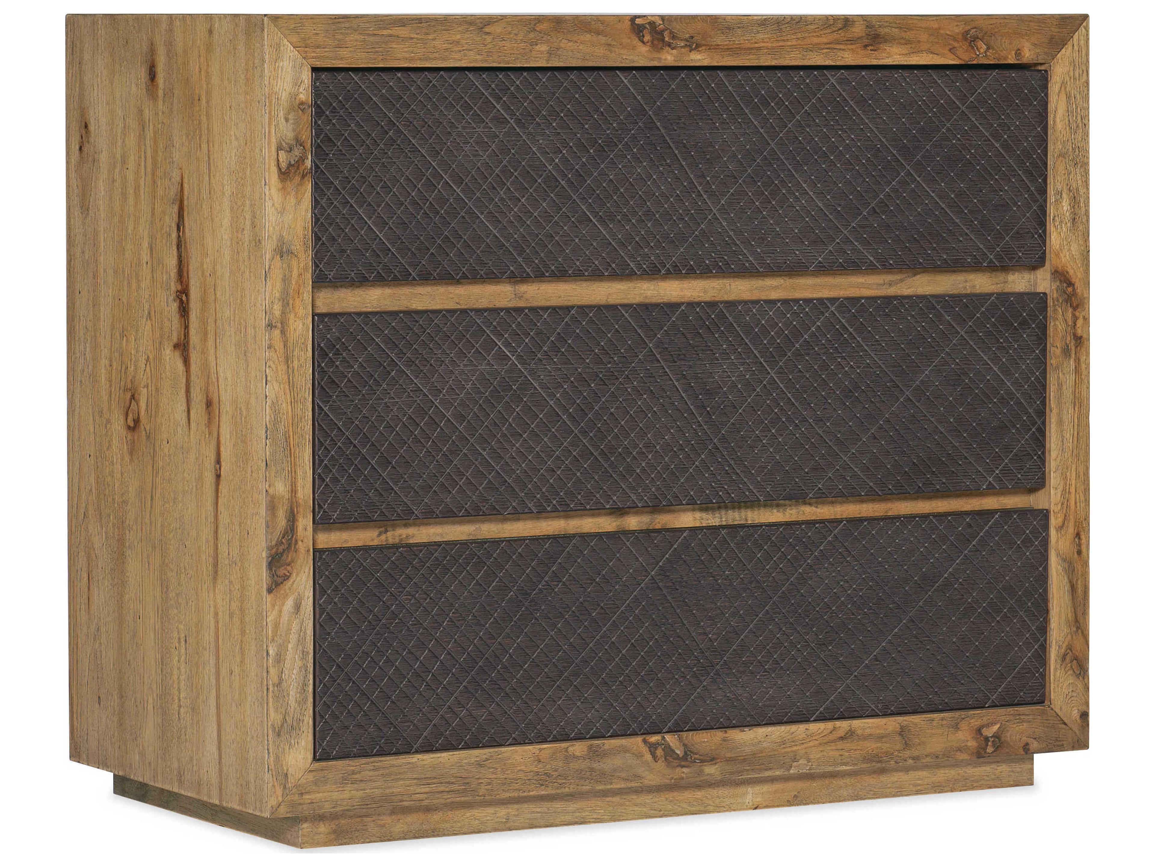 Hooker Furniture Big Sky 3-Drawers Brown Solid Wood Chest Nightstand