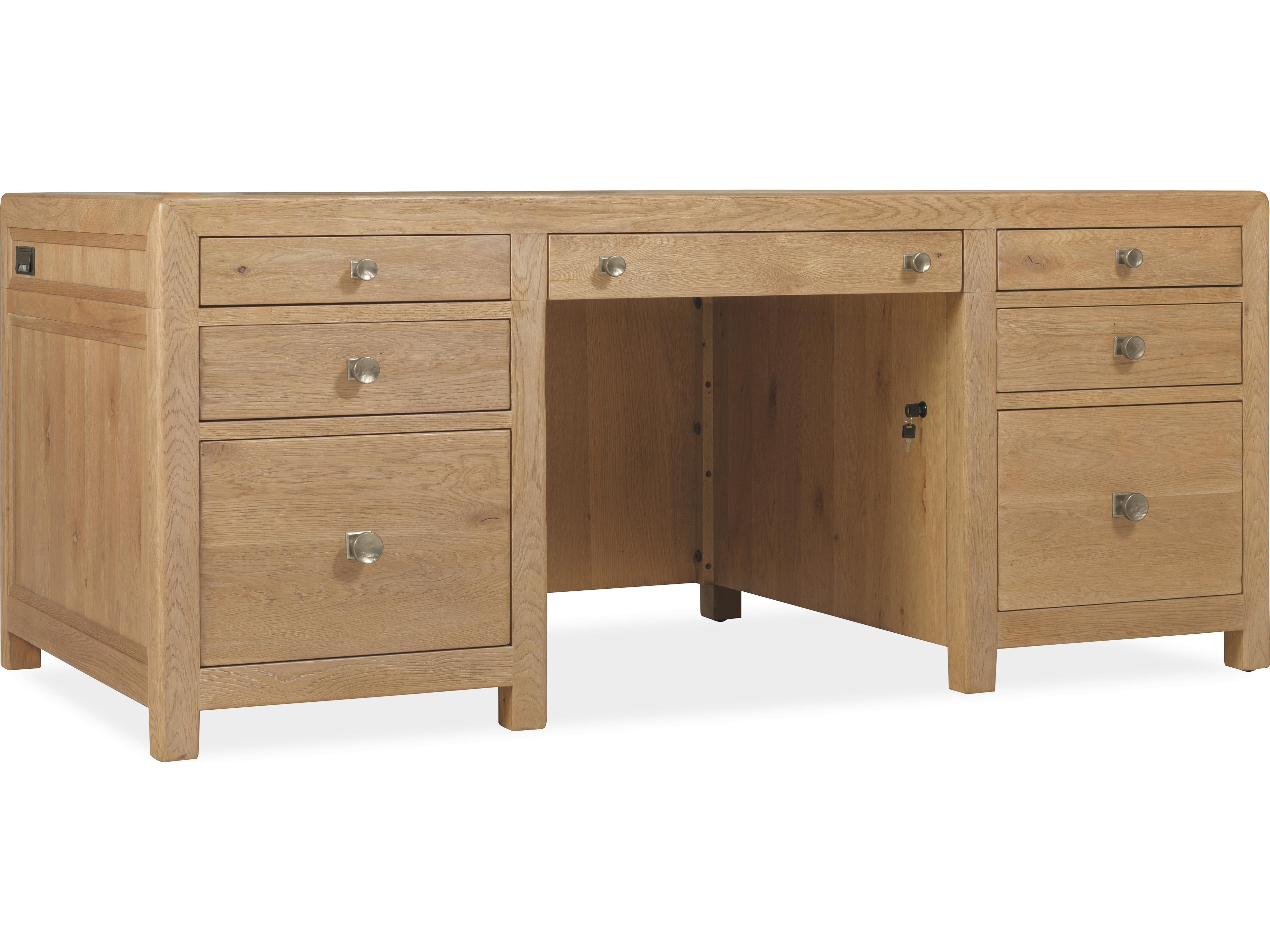 Hooker Furniture Driftwood Light Wood Executive Desk