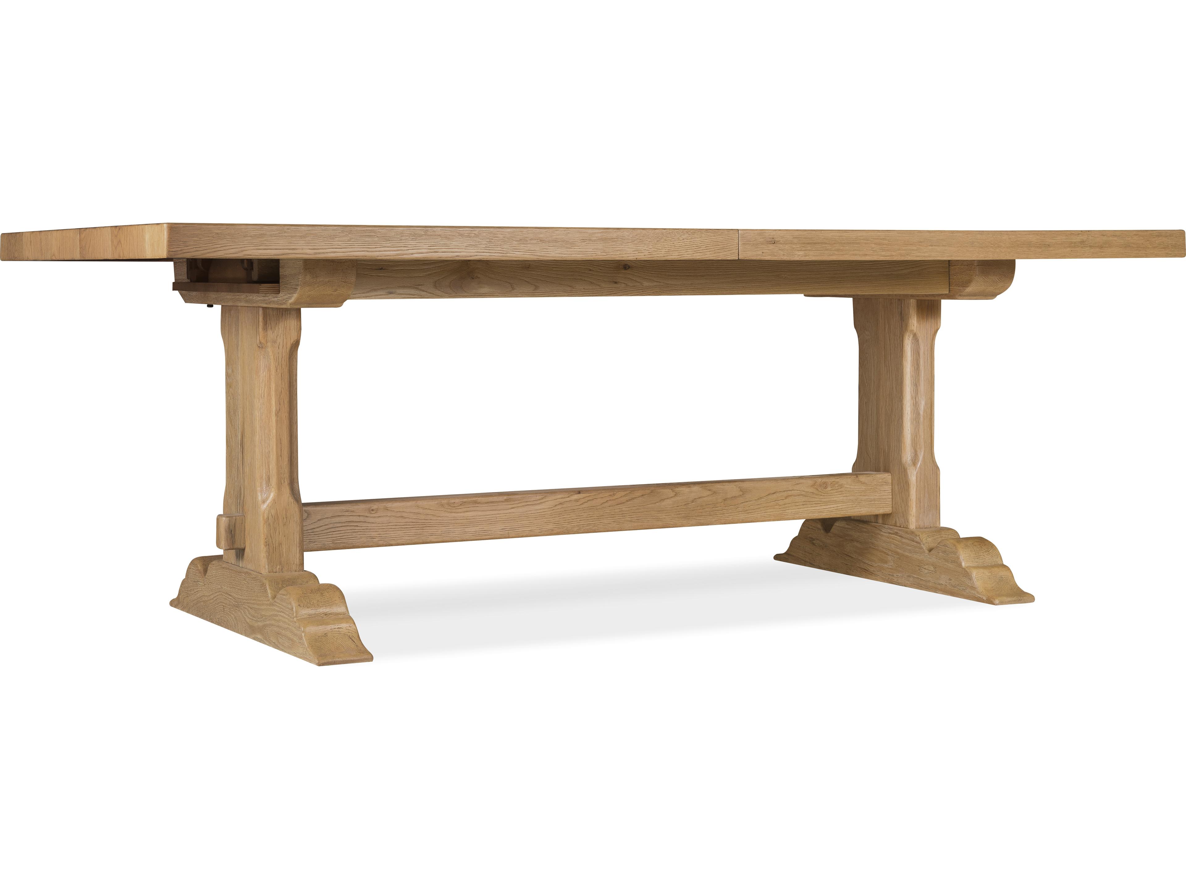 Hooker Furniture Driftwood Light Wood Rectangle Dining Table with Two 20-inch Leaves