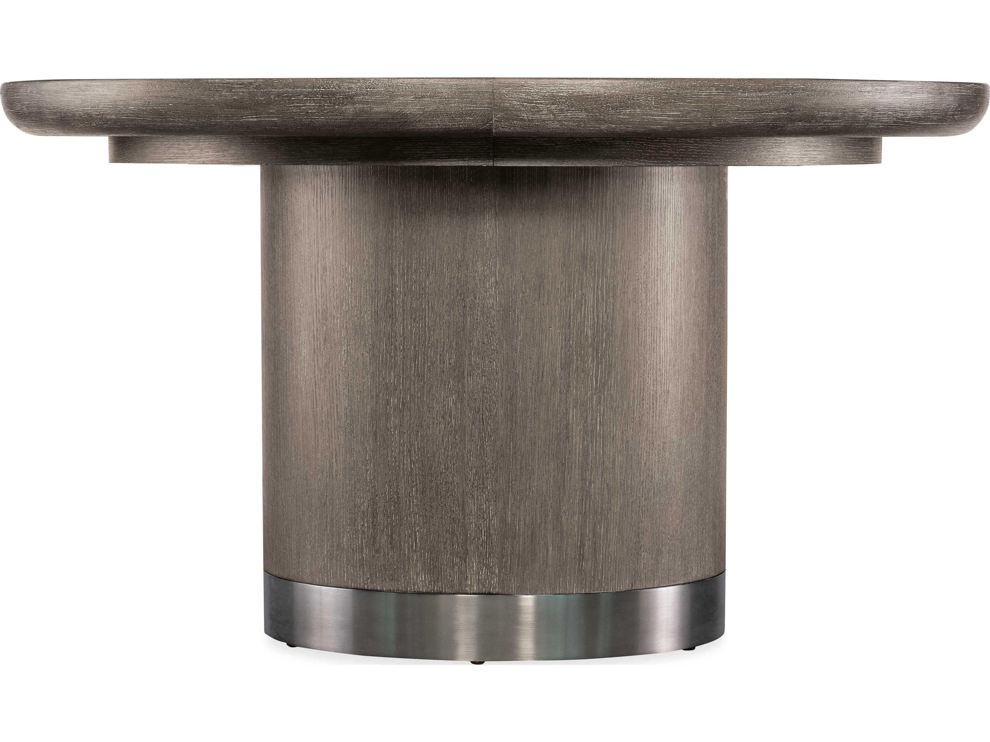 Hooker Furniture Modern Mood Extendable Round Wood Mink Dining Table