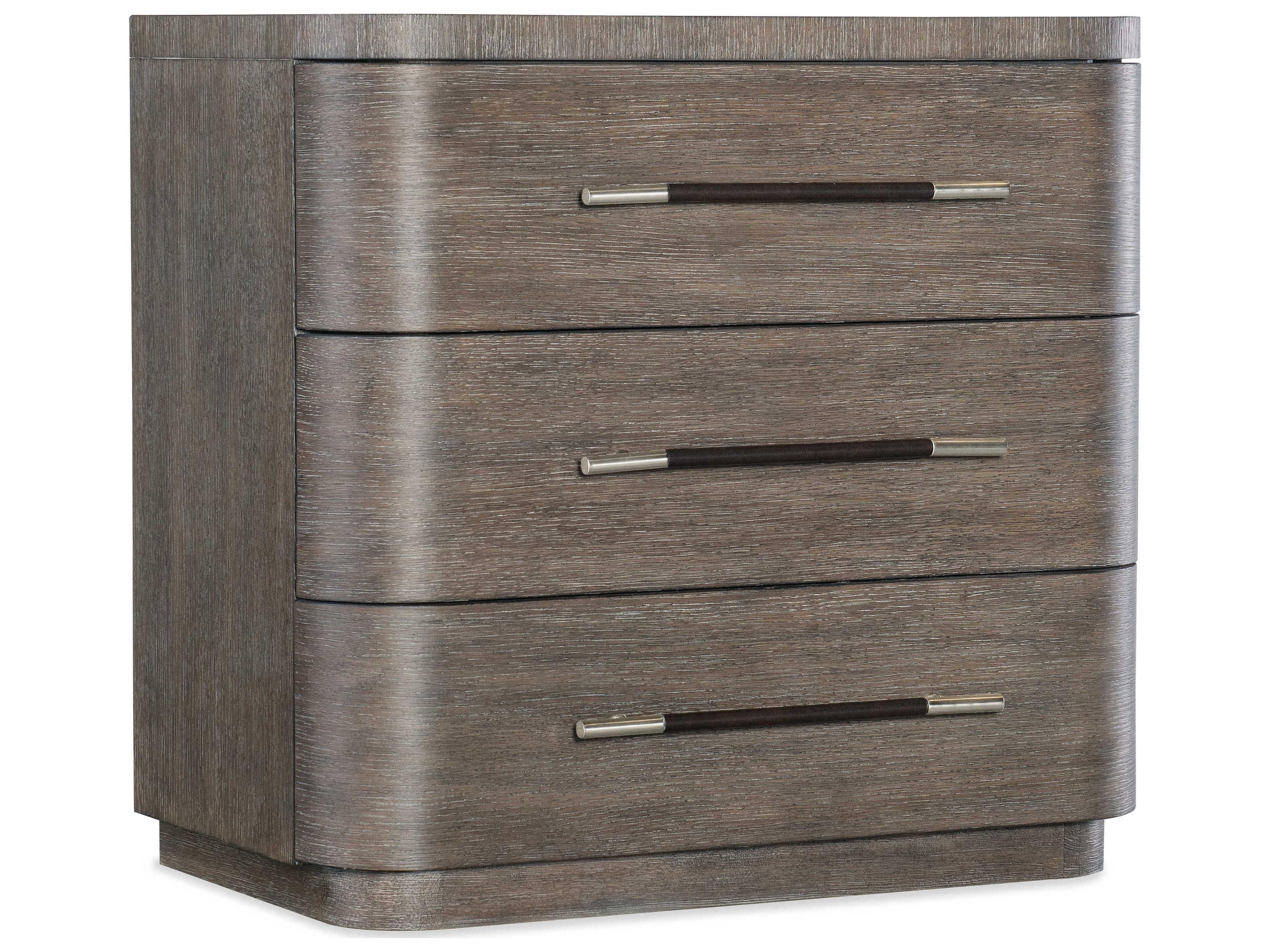 Hooker Furniture Modern Mood 3-Drawers Brown Solid Wood Nightstand