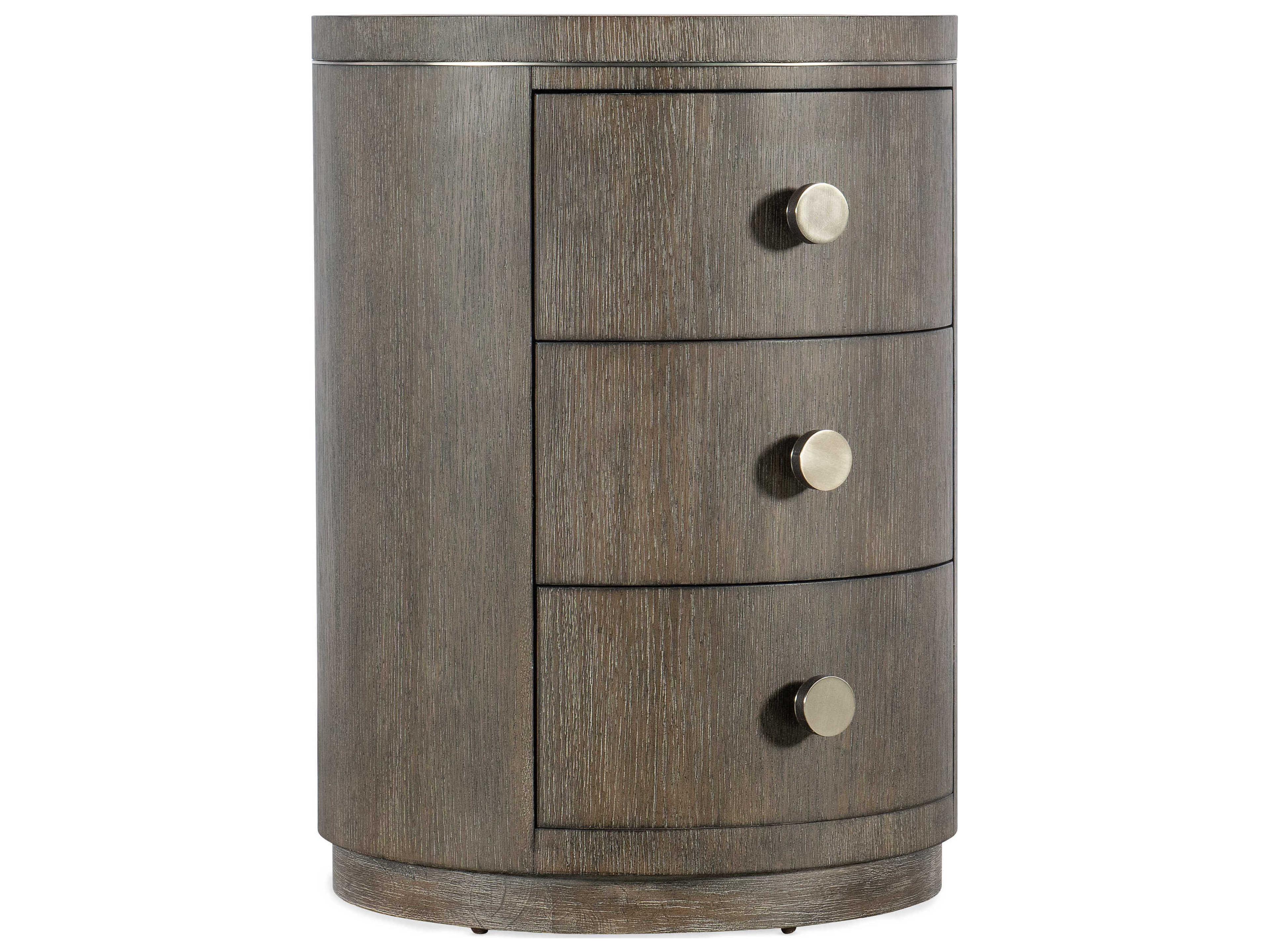 Hooker Furniture Modern Mood 3-Drawers Brown Solid Wood Nightstand