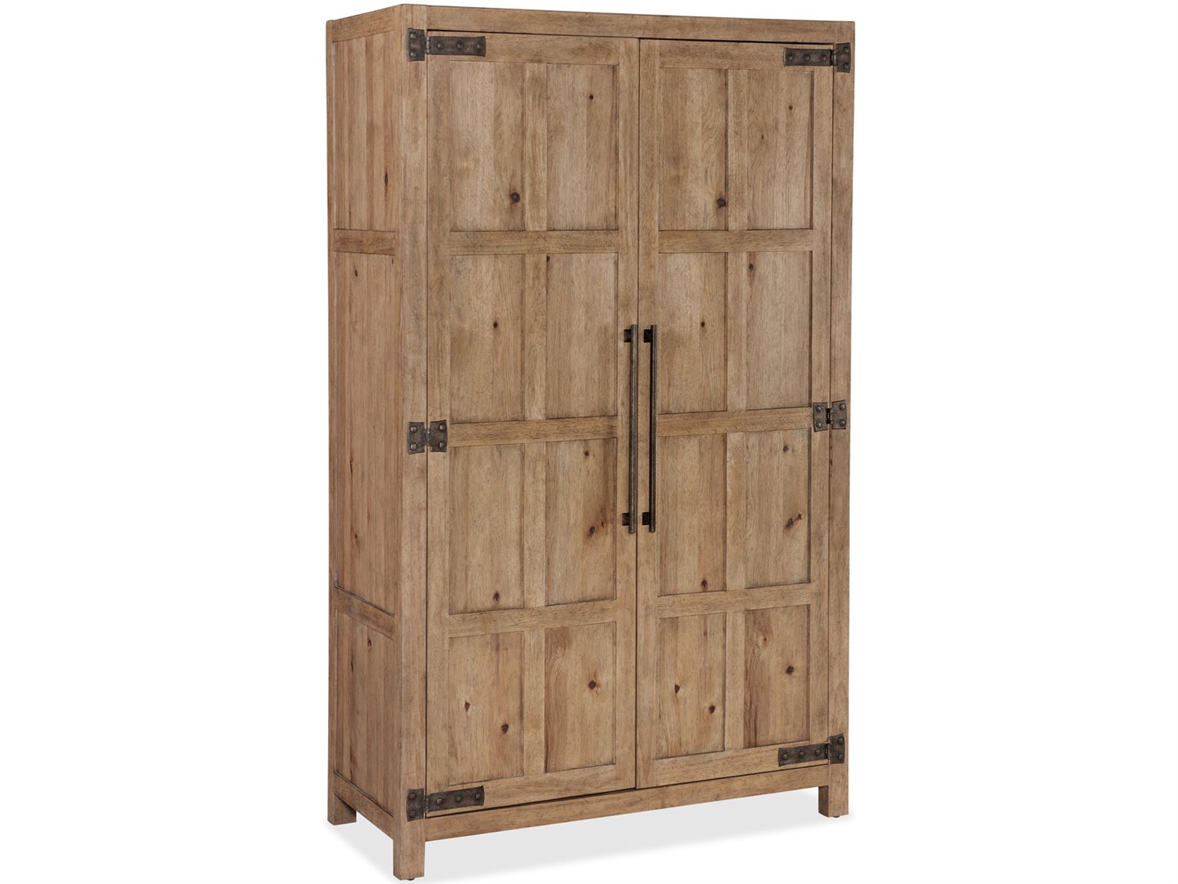 Hooker Furniture Vineyard Row Sonoma:light And Airy Vibe Brown Oak Wood Wardrobe Armoire