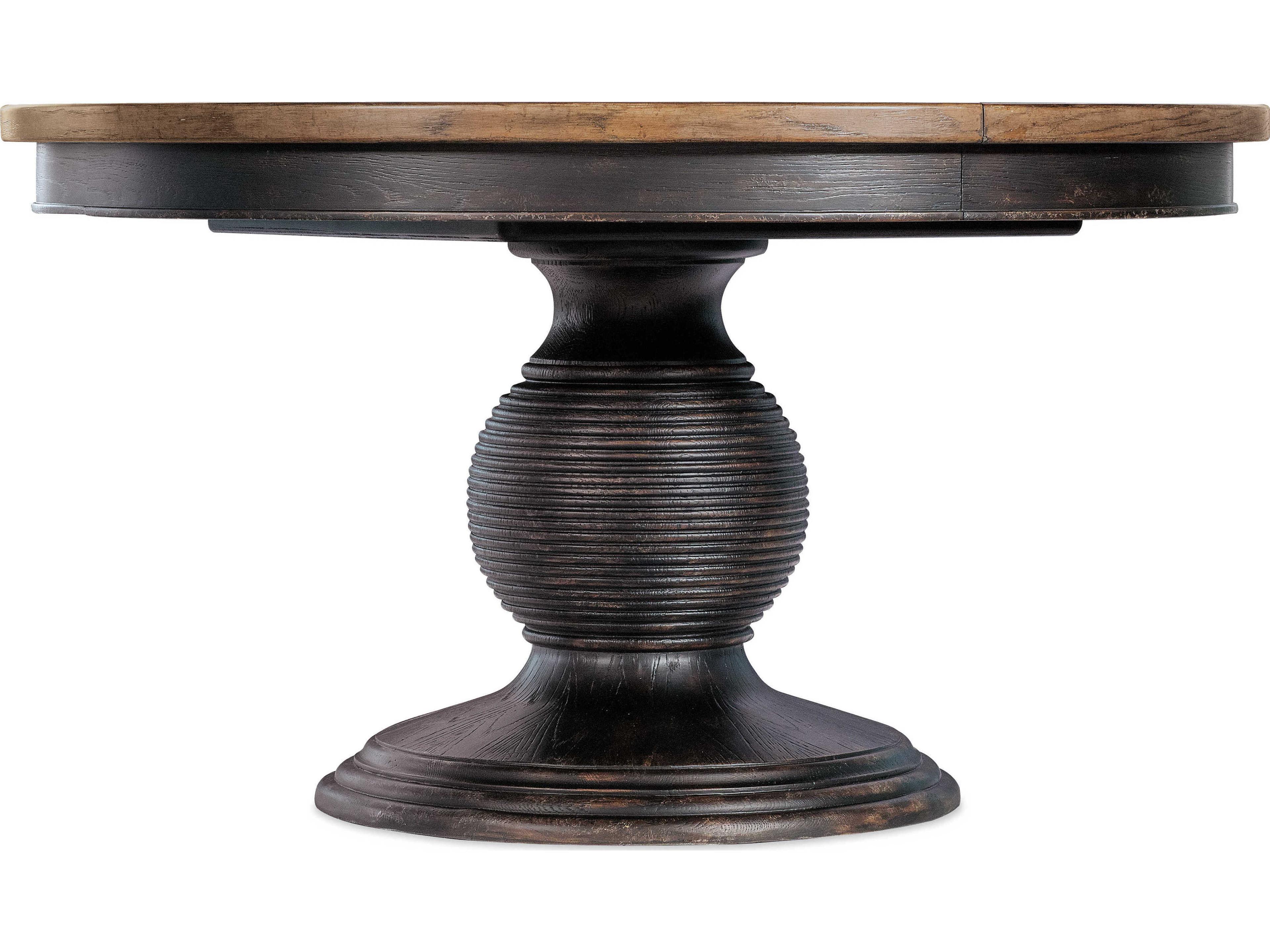 Hooker Furniture Americana Round Black Wood Dining Table