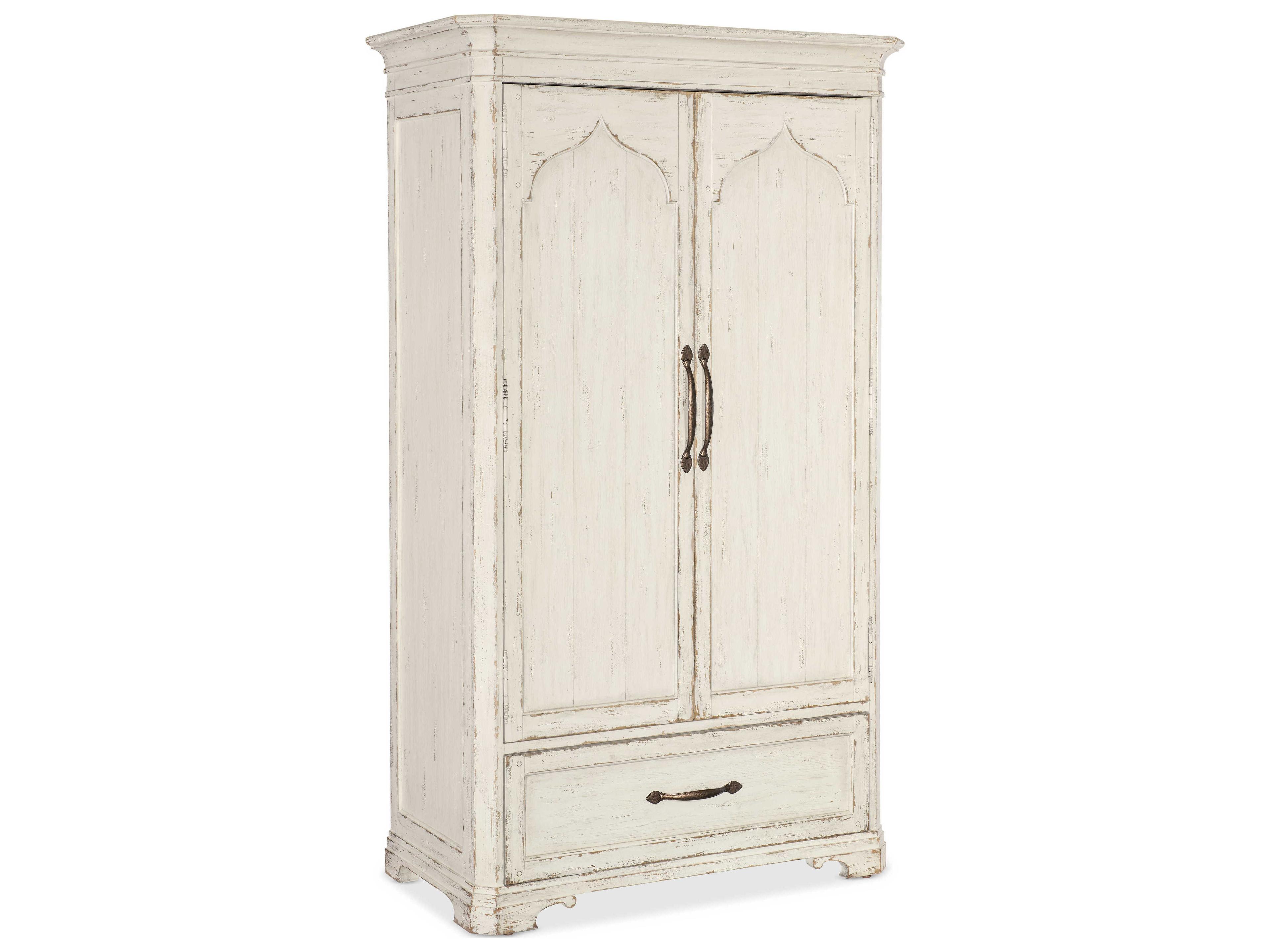 Luxecor Heritage White Oak Wood Wardrobe Armoire