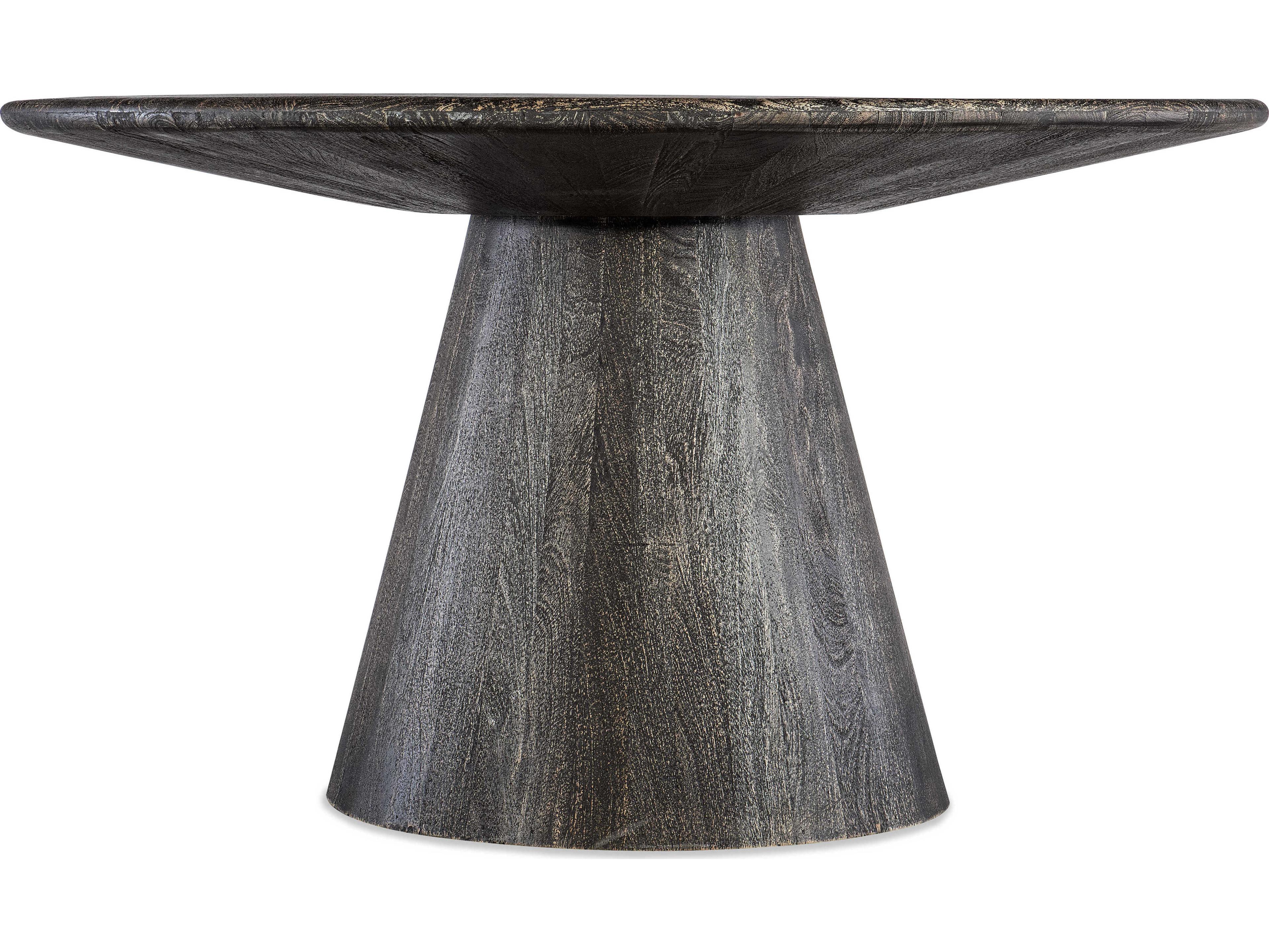 Hooker Furniture Commerce and Market Madison Round Wood Black Natural Dining Table