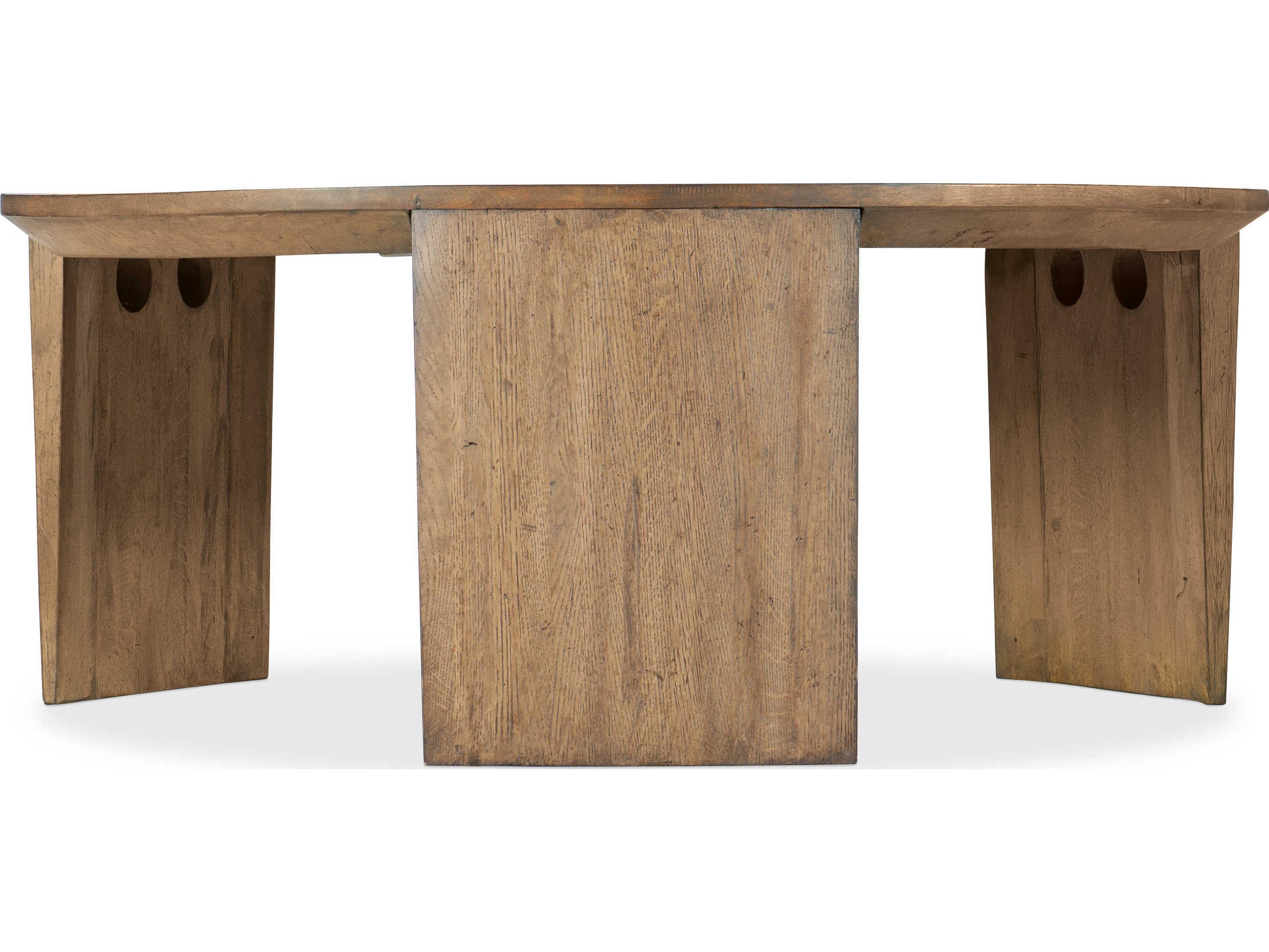 Luxecor Heritage Round Wood Natural Cocktail Table