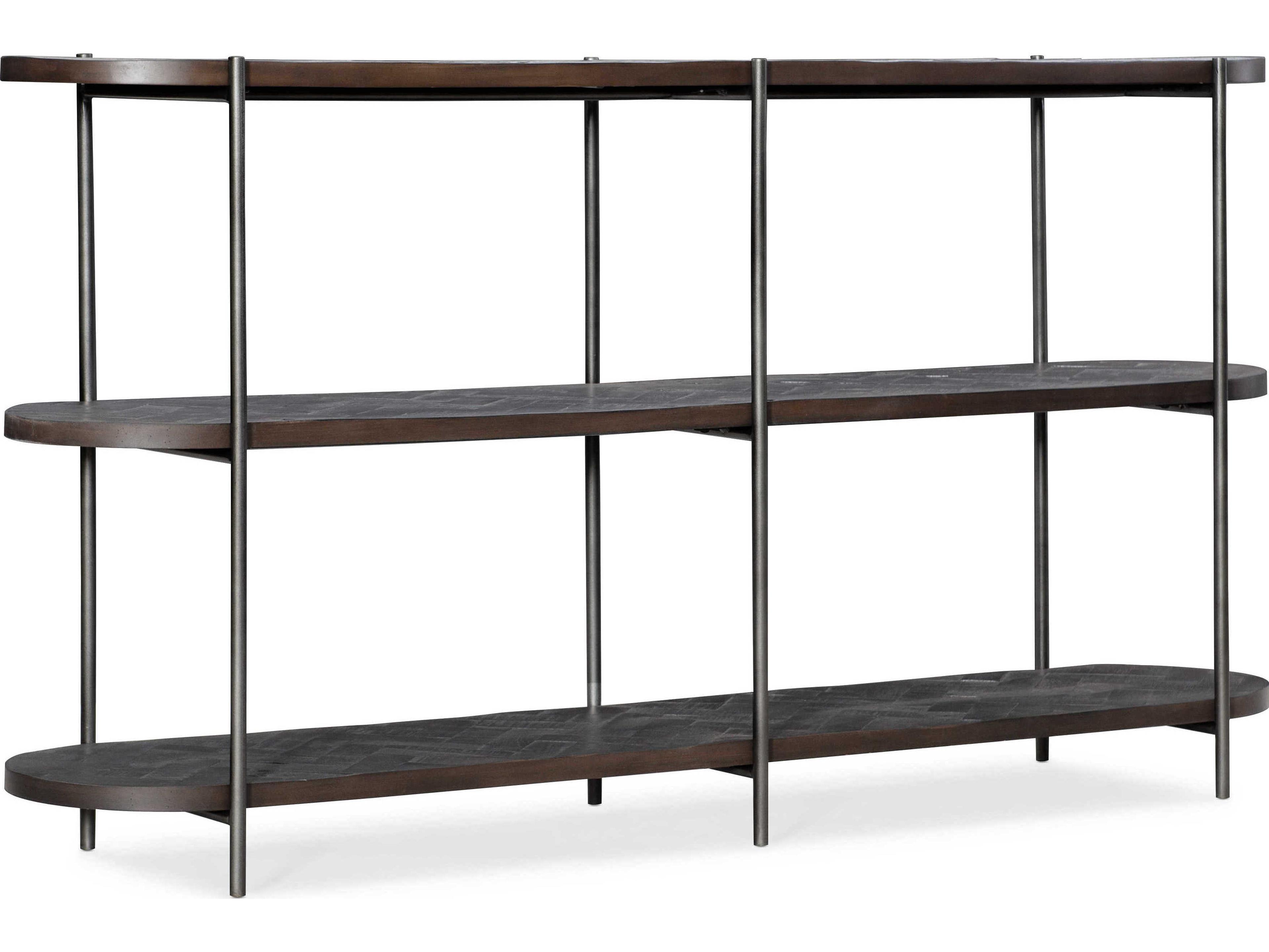 Hooker Furniture Commerce And Market Oval Dark Wood Console Table