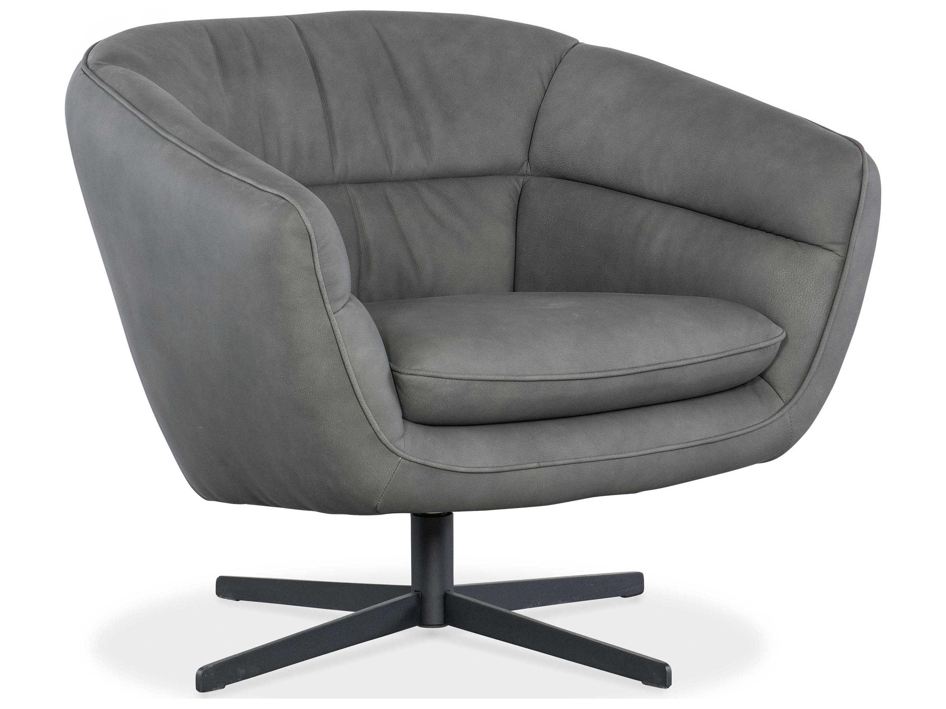 Hooker Furniture Mina Gray Leather Swivel Computer Office Chair