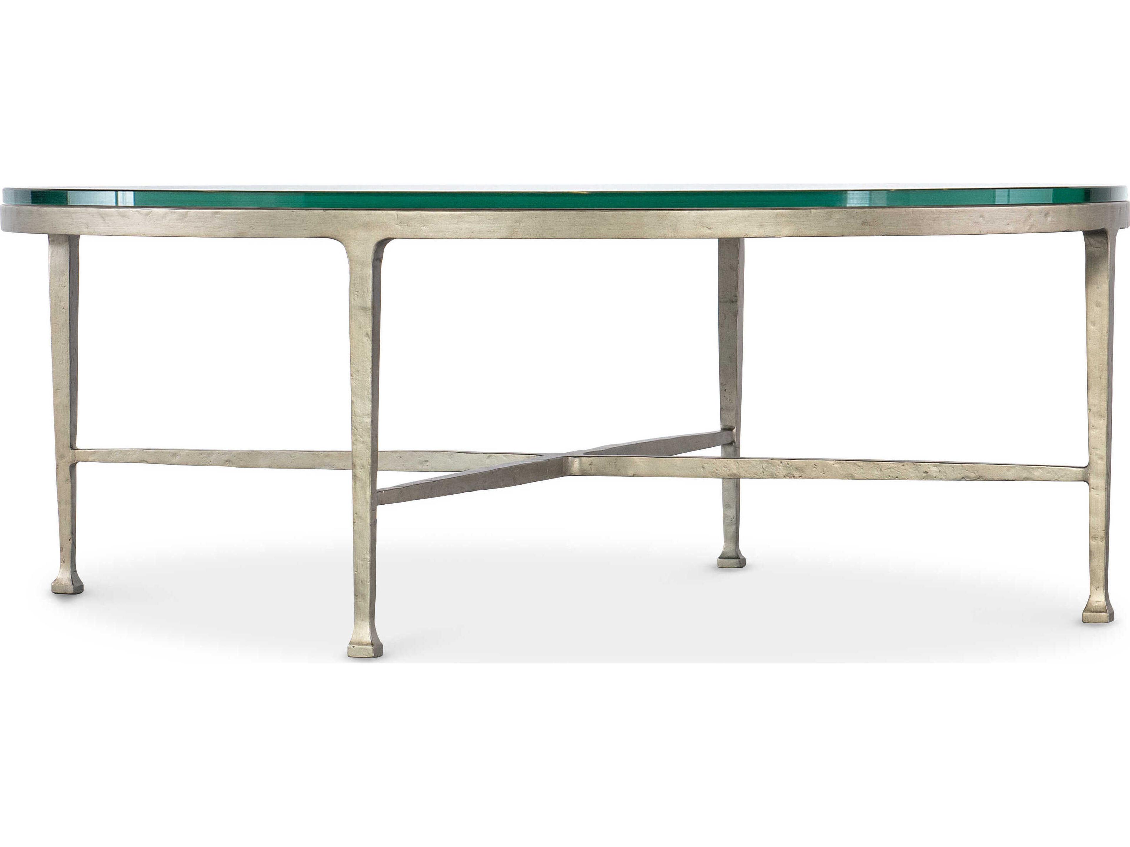 Hooker Furniture Cora Round Glass Champagne Coffee Table