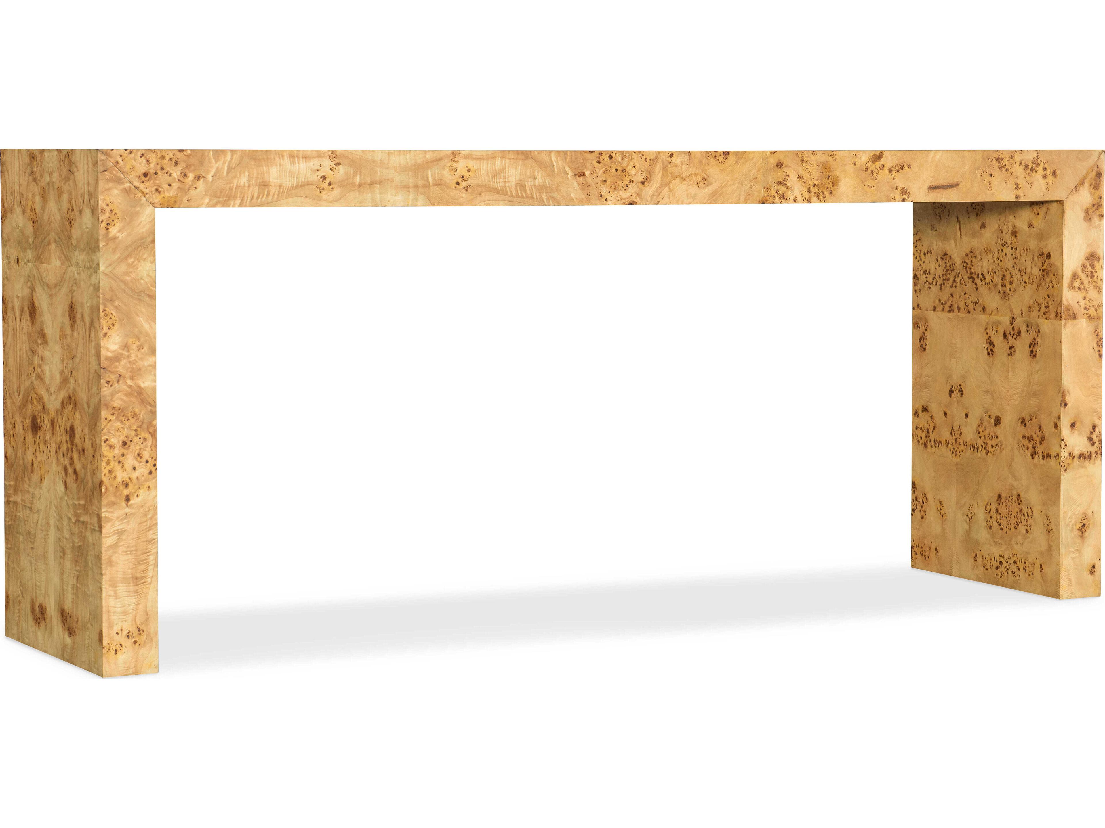 Hooker Furniture Auberon Rectangular Wood Light Natural Burl Console Table