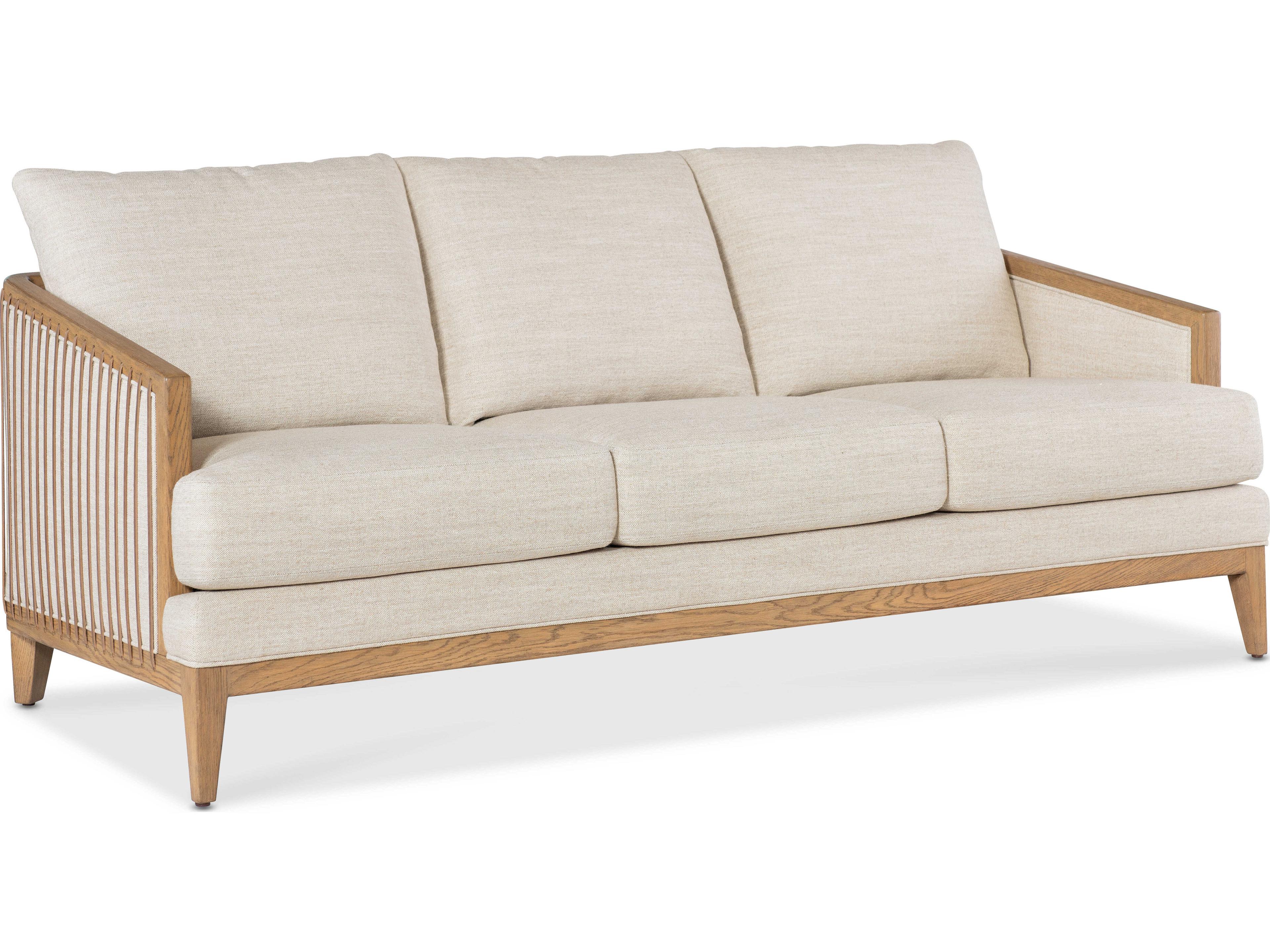 Hooker Furniture Ss Decorative Oak Frame In Cashew Beige Upholstered Sofa