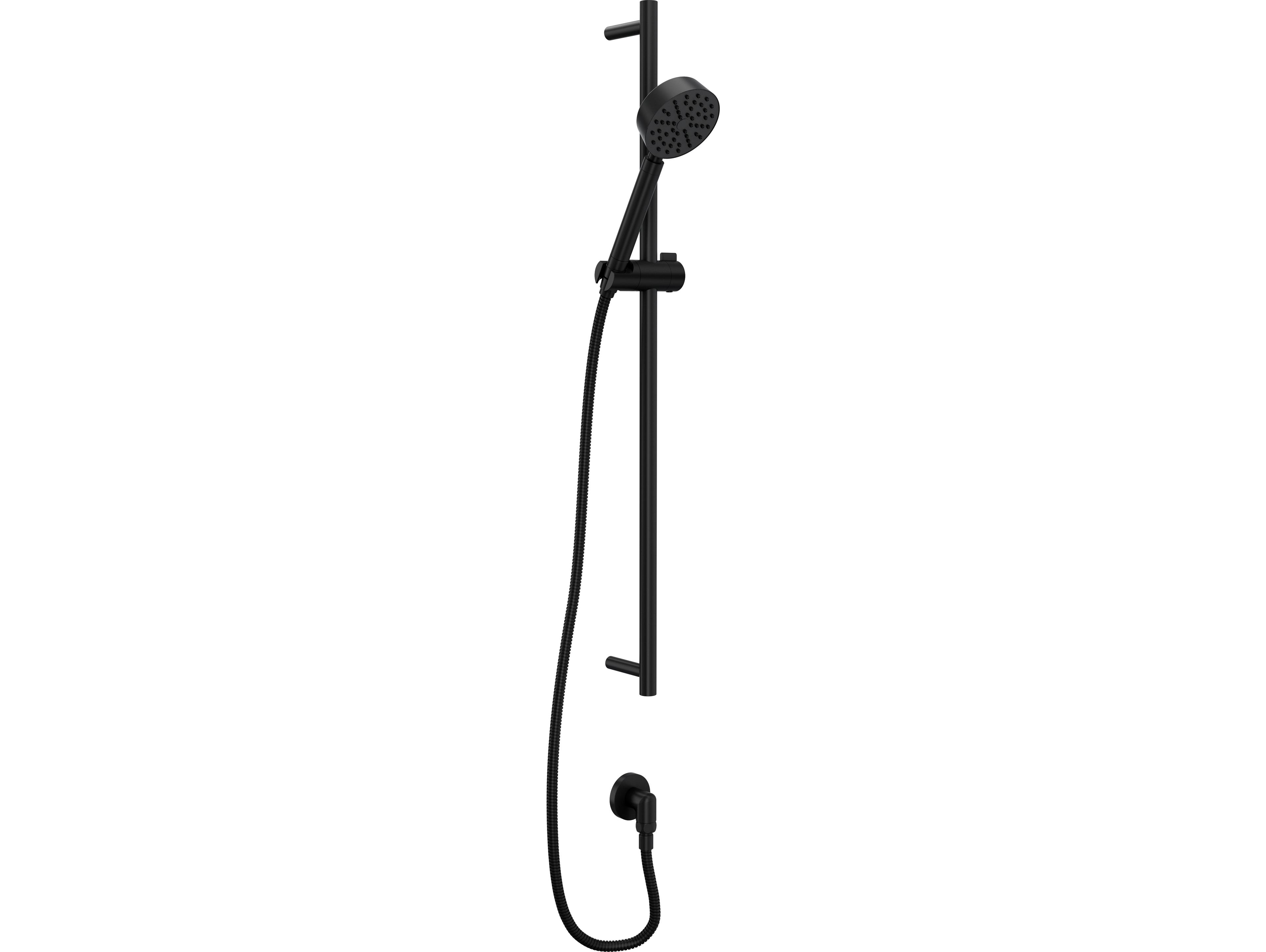 Rohl Matte Black Handshower Set With 31" Slide Bar and Single Function Handshower