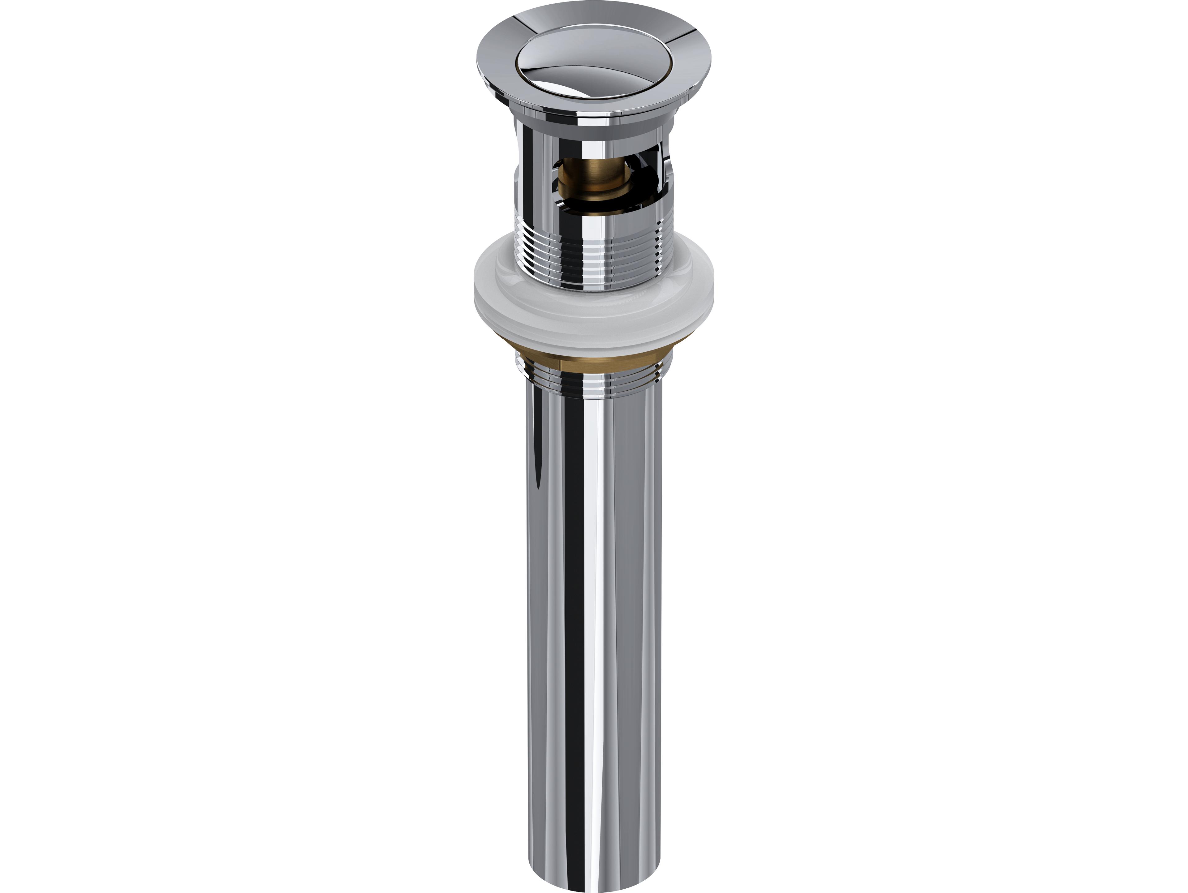 Rohl Polished Chrome Push Drain With Overflow