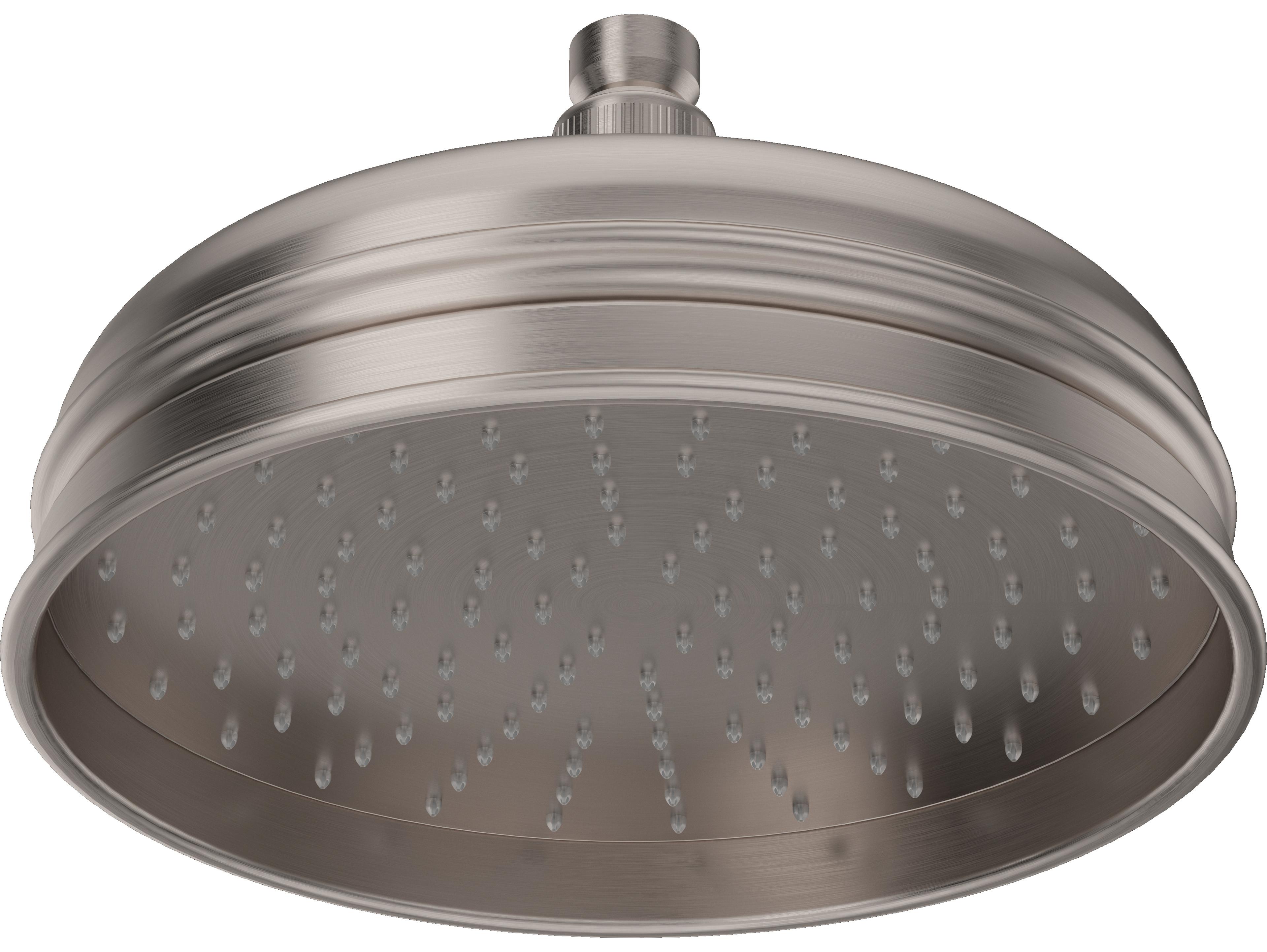 Rohl Satin Nickel Showerhead With Easy Clean Anti-Cal Spray Pattern 