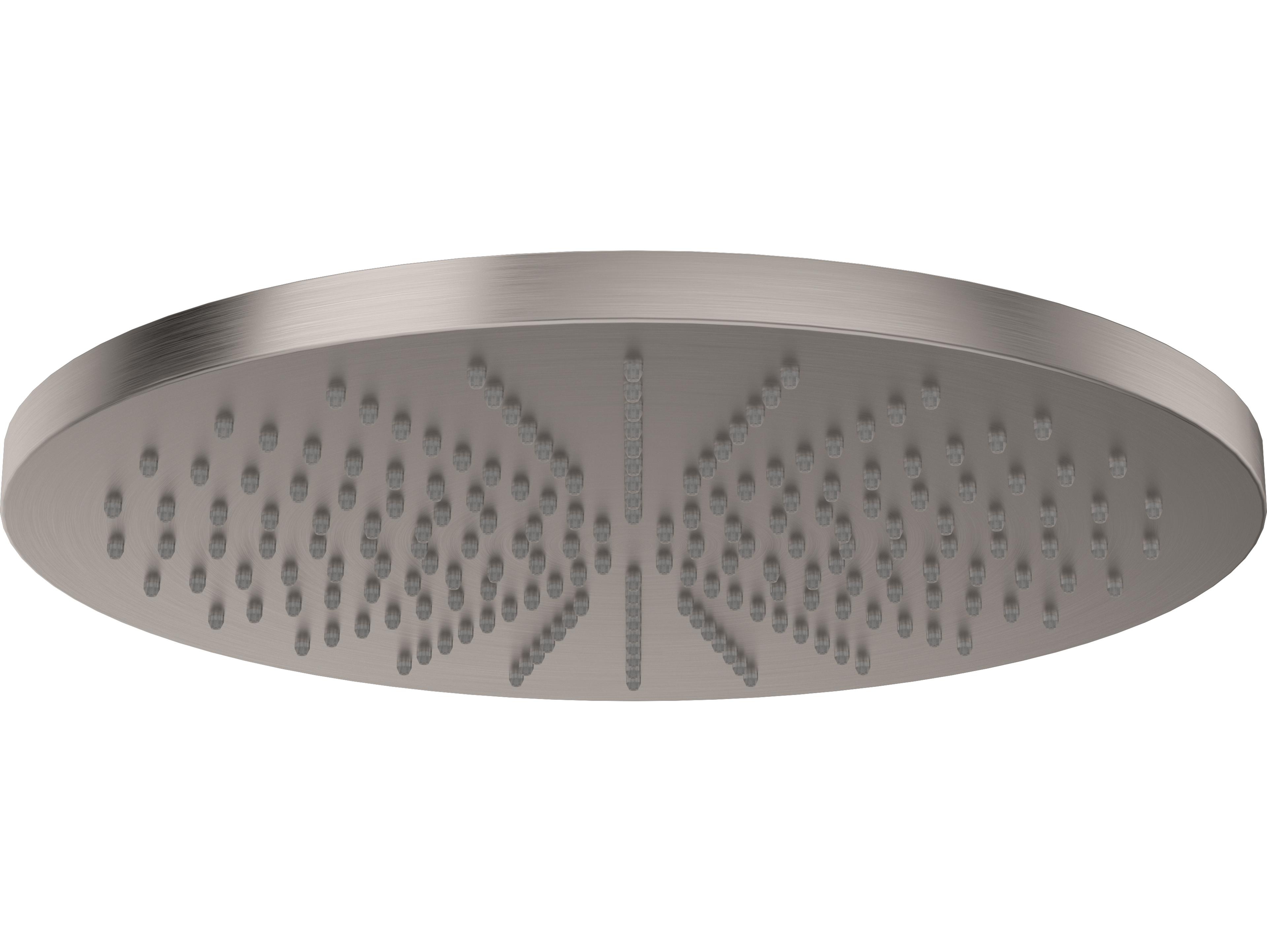 Rohl 12" Satin Nickel Showerhead Made Of Brass With Easy Clean Anti-Cal Spray Pattern