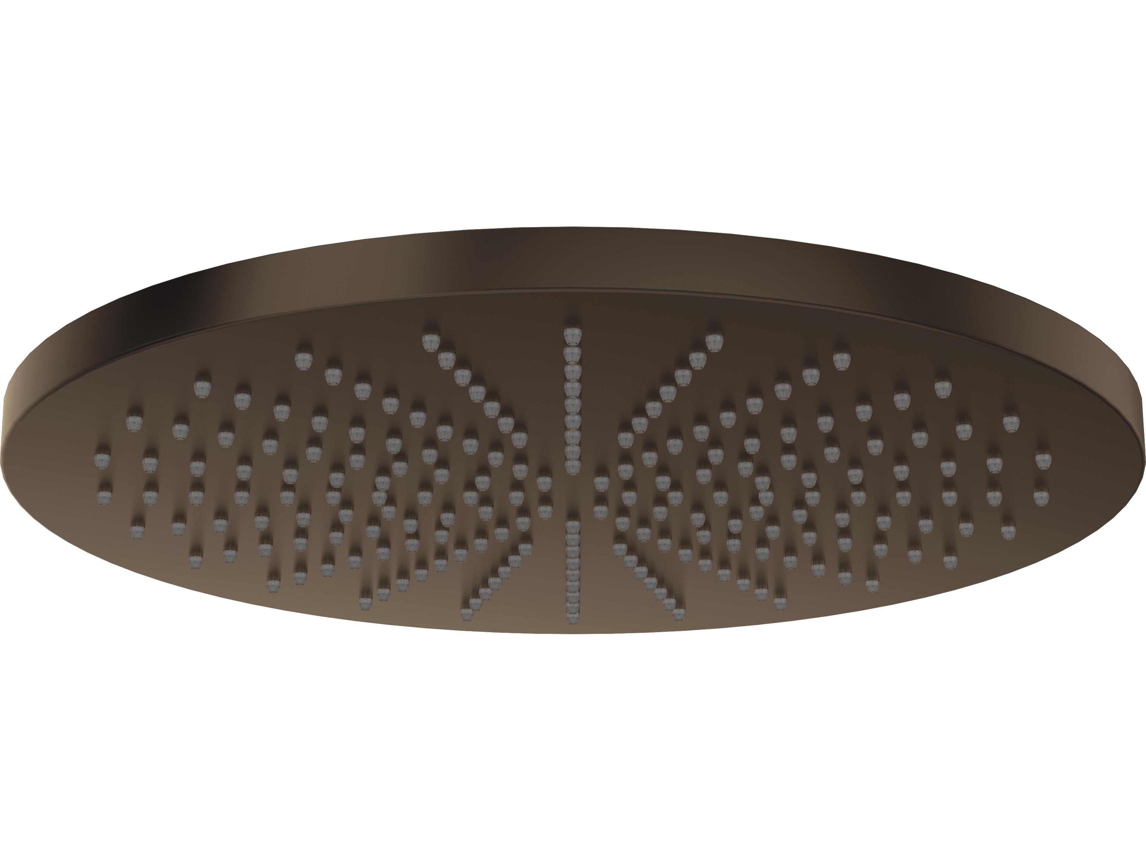 Rohl 12" Tuscan Brass Showerhead Made Of Brass With Easy Clean Anti-Cal Spray Pattern 