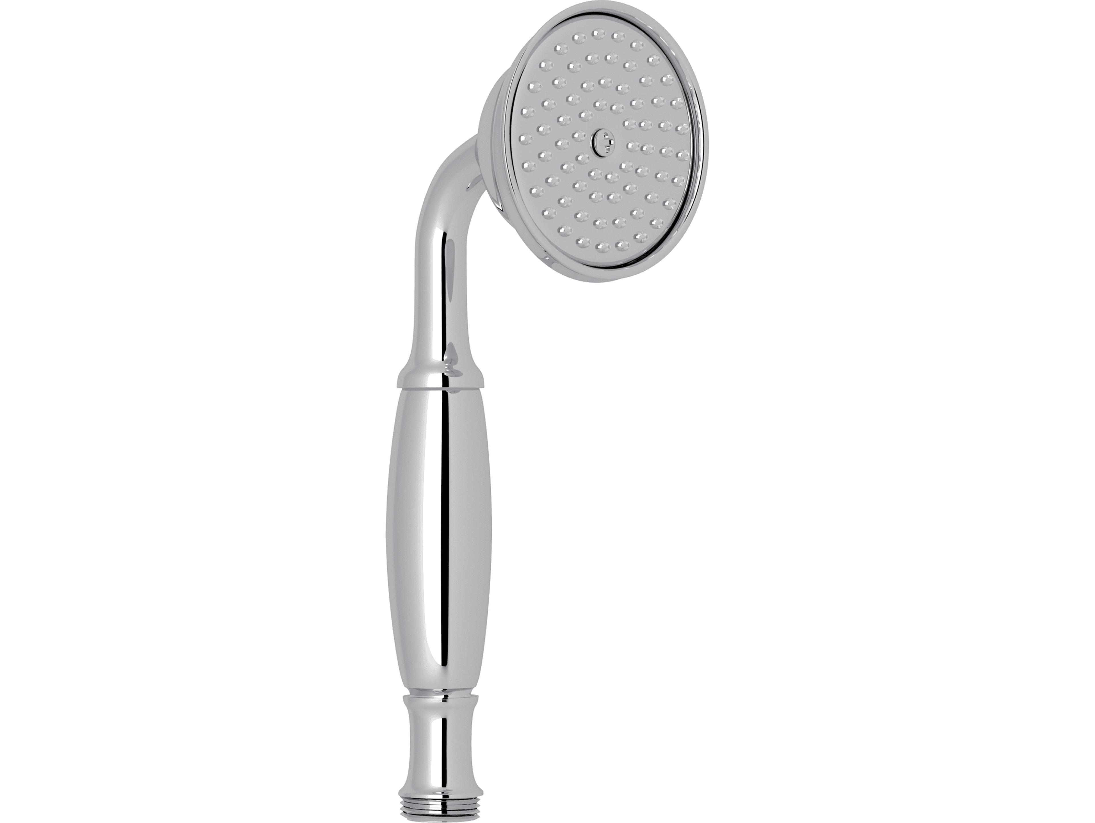 Rohl Polished Chrome Straight Handshower With Easy Clean Anti-Cal Spray Pattern 
