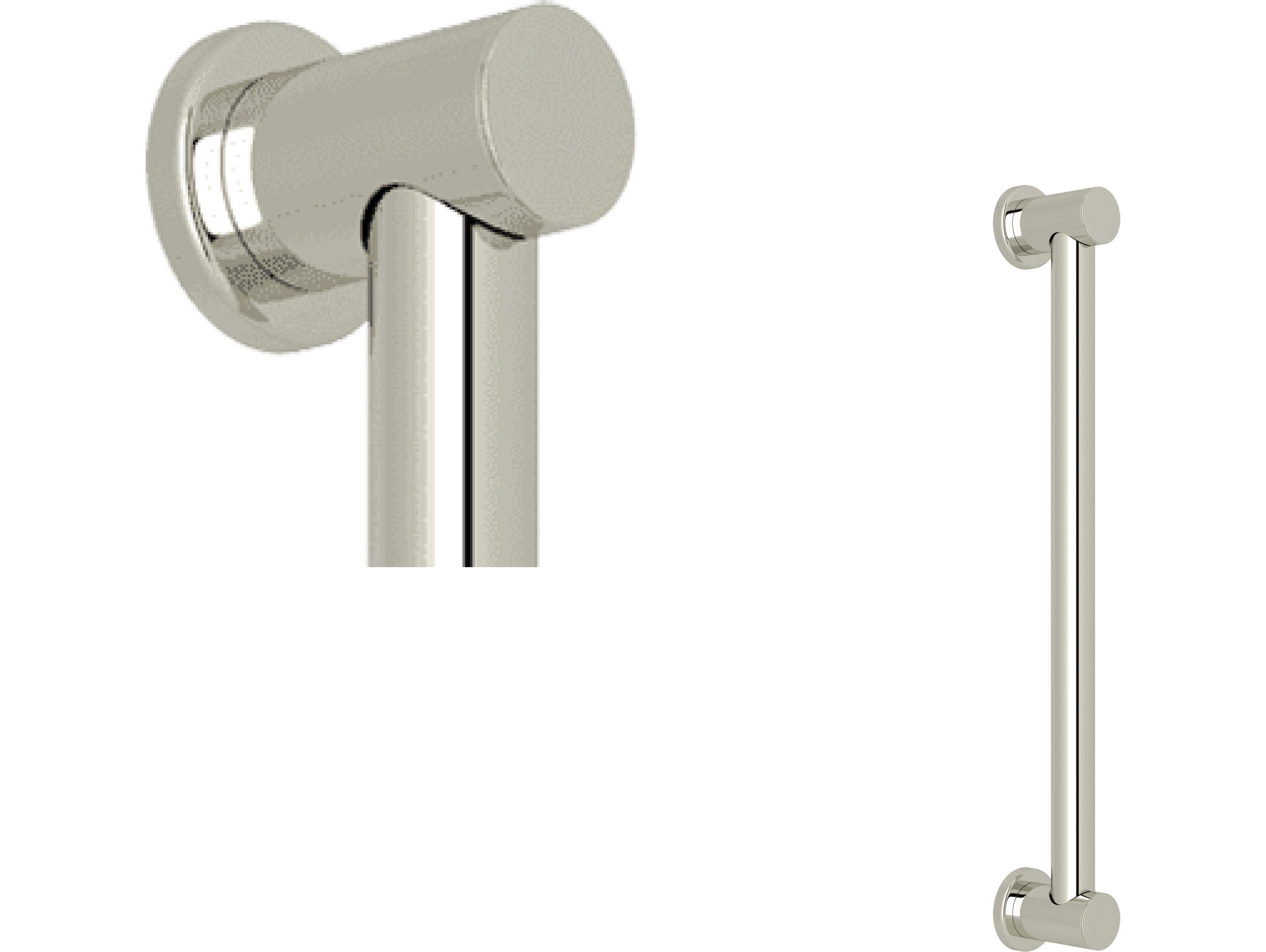 Rohl Lombardia Decorative Grab Bar In Polished Nickel