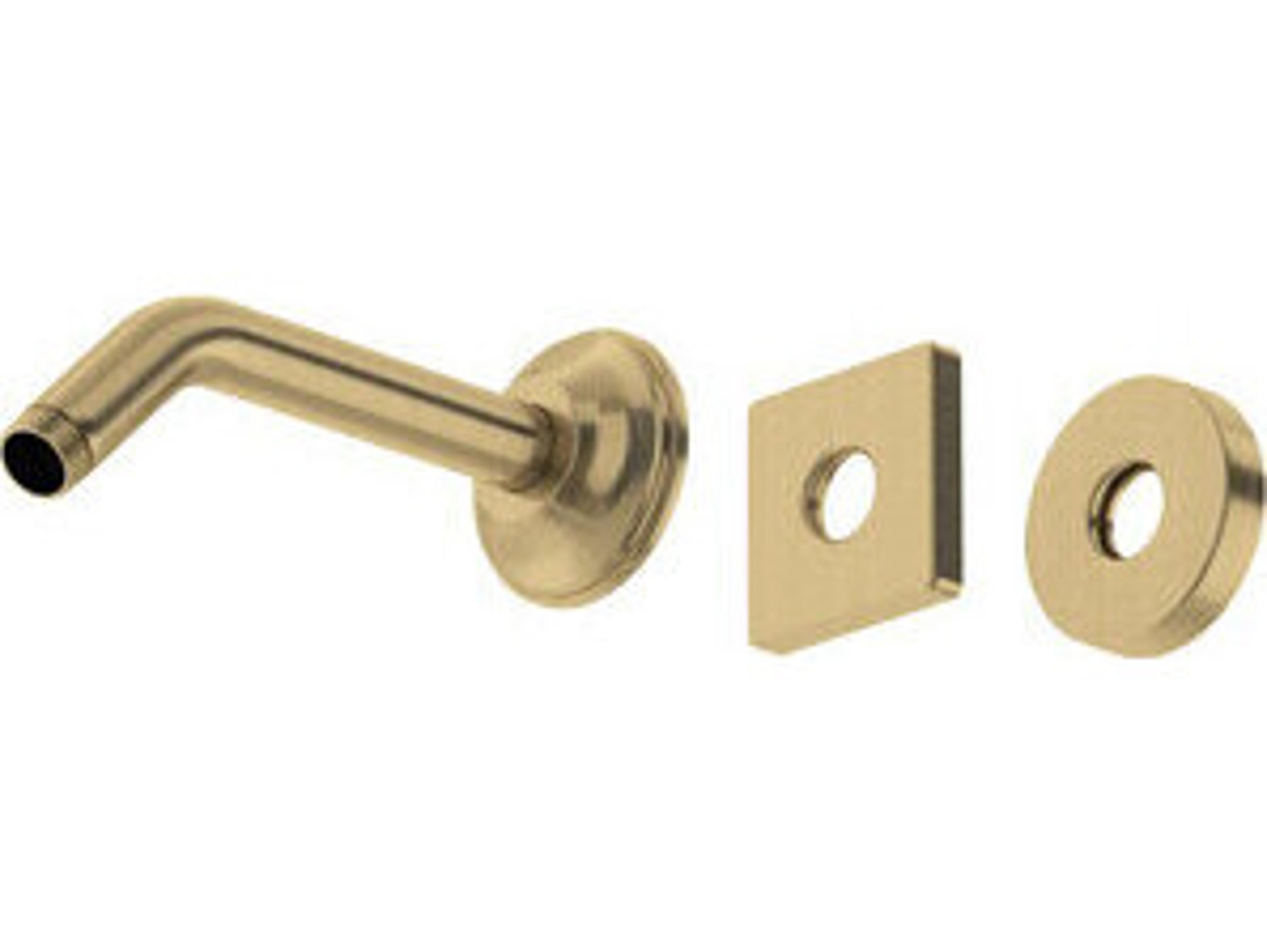 Rohl 7" Antique Gold Reach Wall Mount Shower Arm