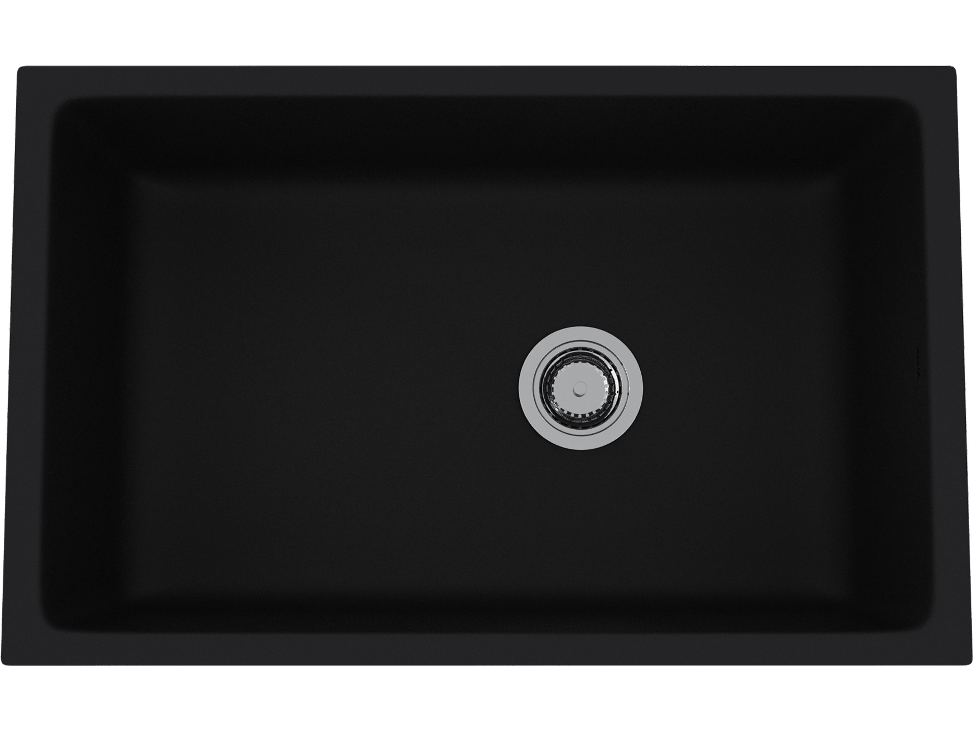 Rohl Allia 31 Single Bowl Undermount Fireclay Kitchen Sink In Matte Black