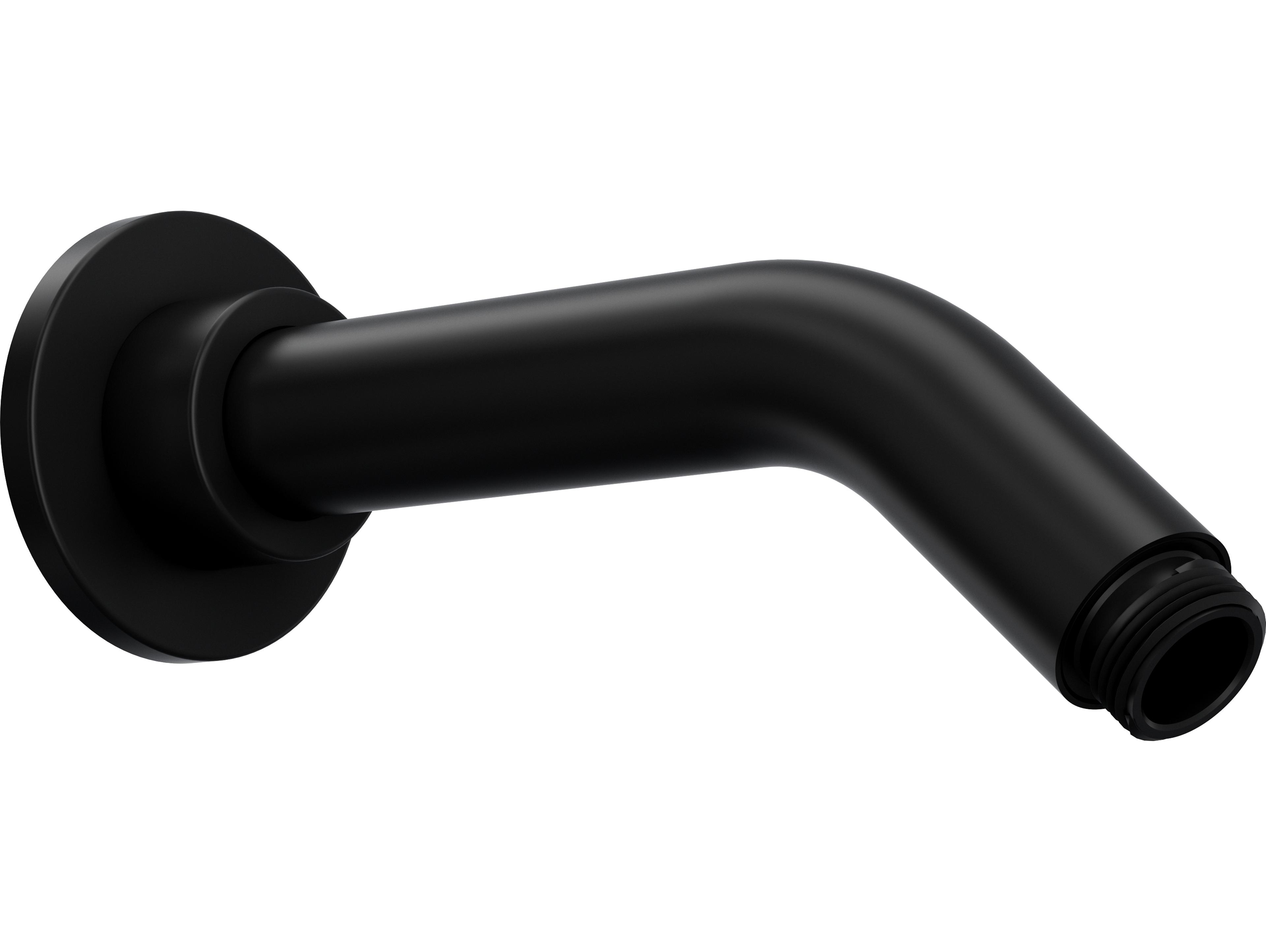 Rohl 7" Matte Black Reach Wall Mount Shower Arm