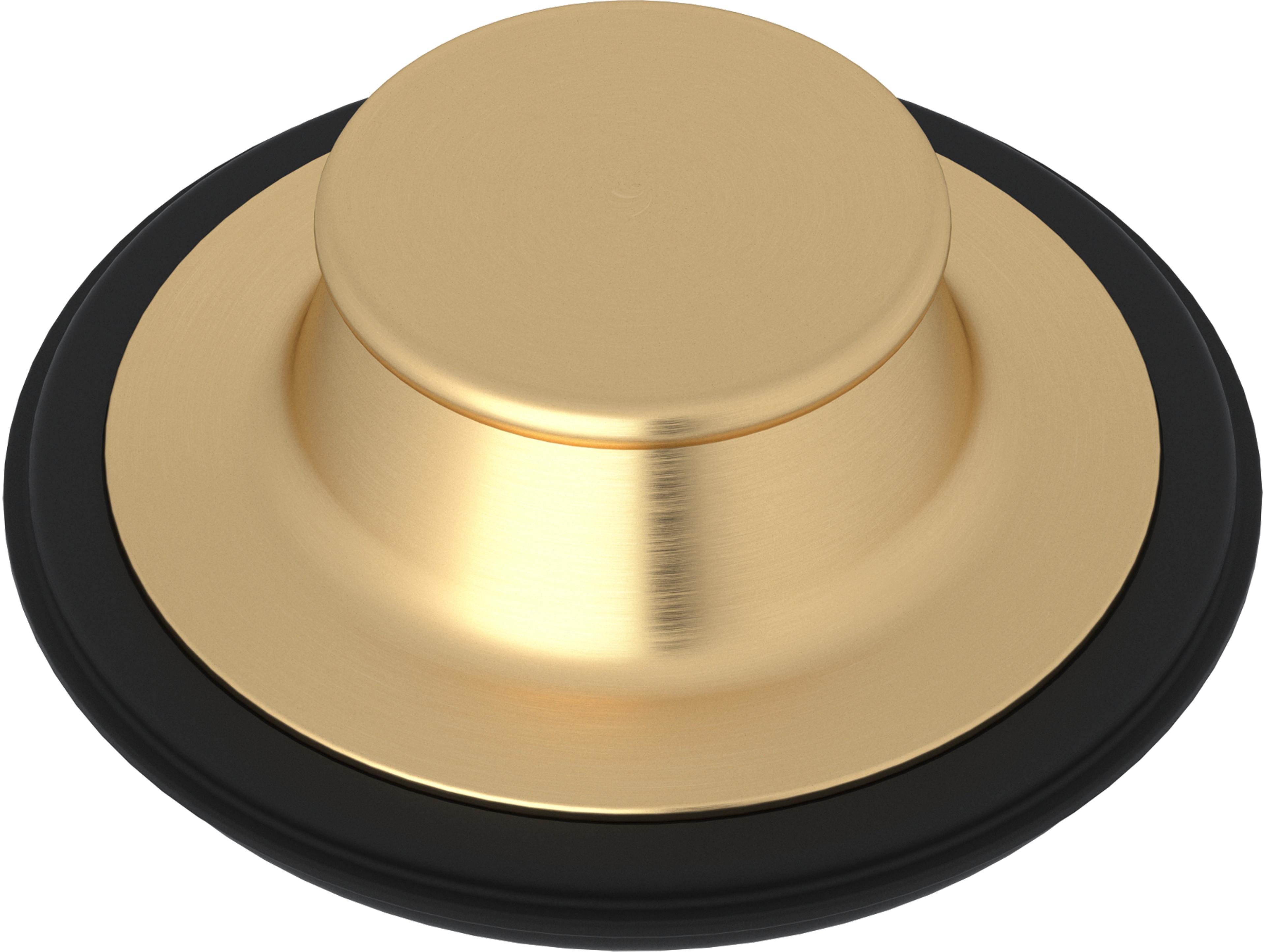 Rohl I.S.E. Disposal Stopper In Satin English Gold With Black Rubber Gasket Or Seal