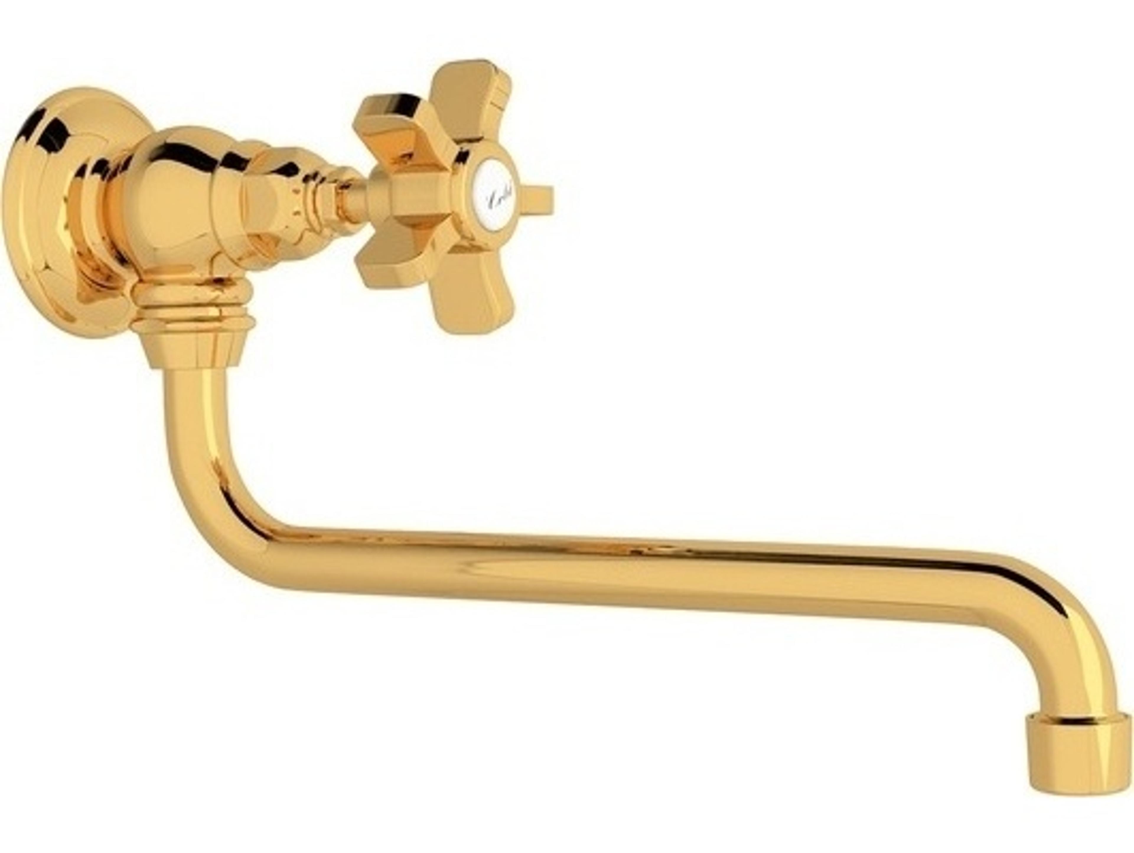 Rohl Italian Brass Kitchen Wall Mounted Pot Filler