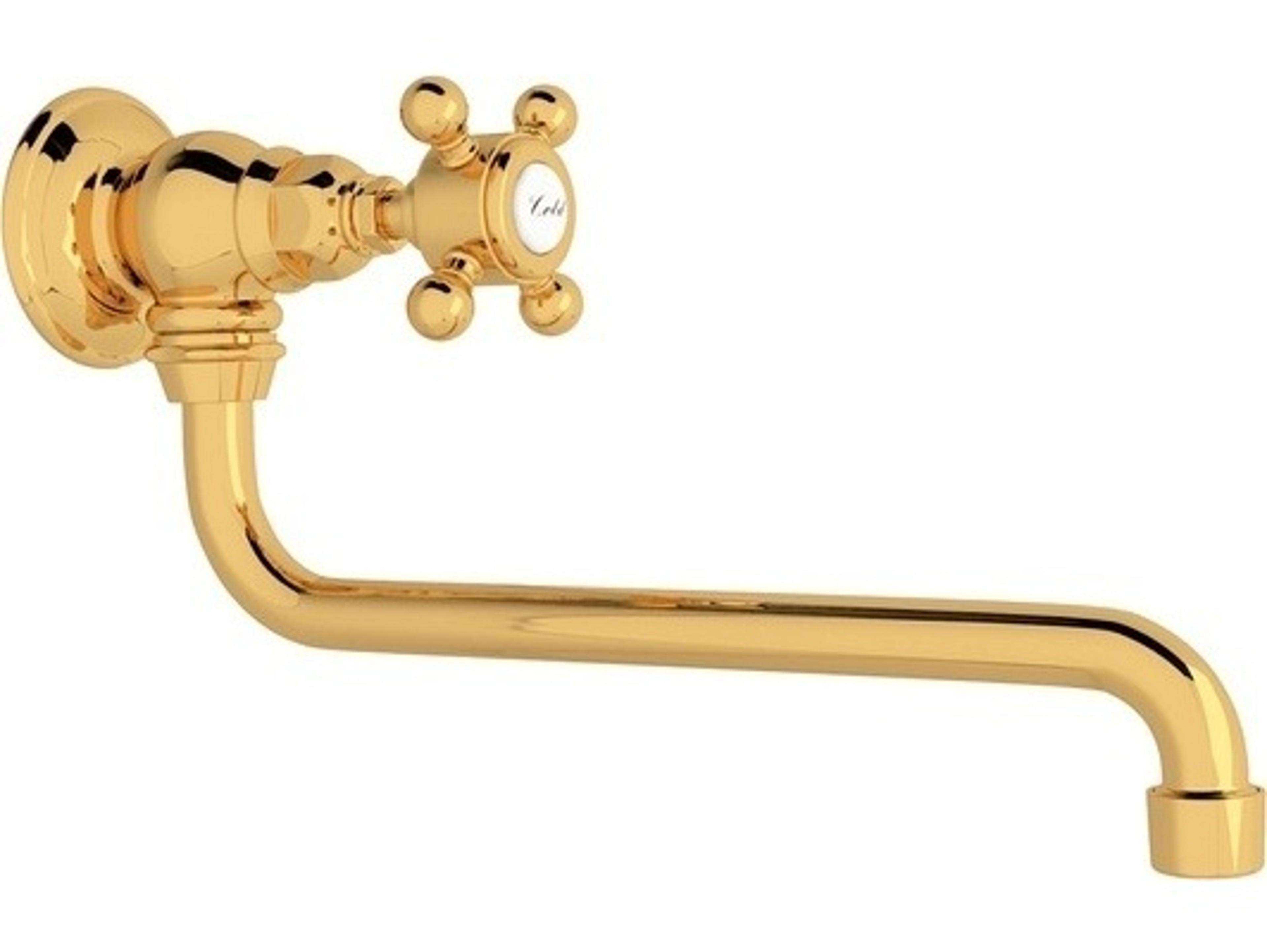 Rohl Italian Brass Kitchen Wall Mounted Pot Filler