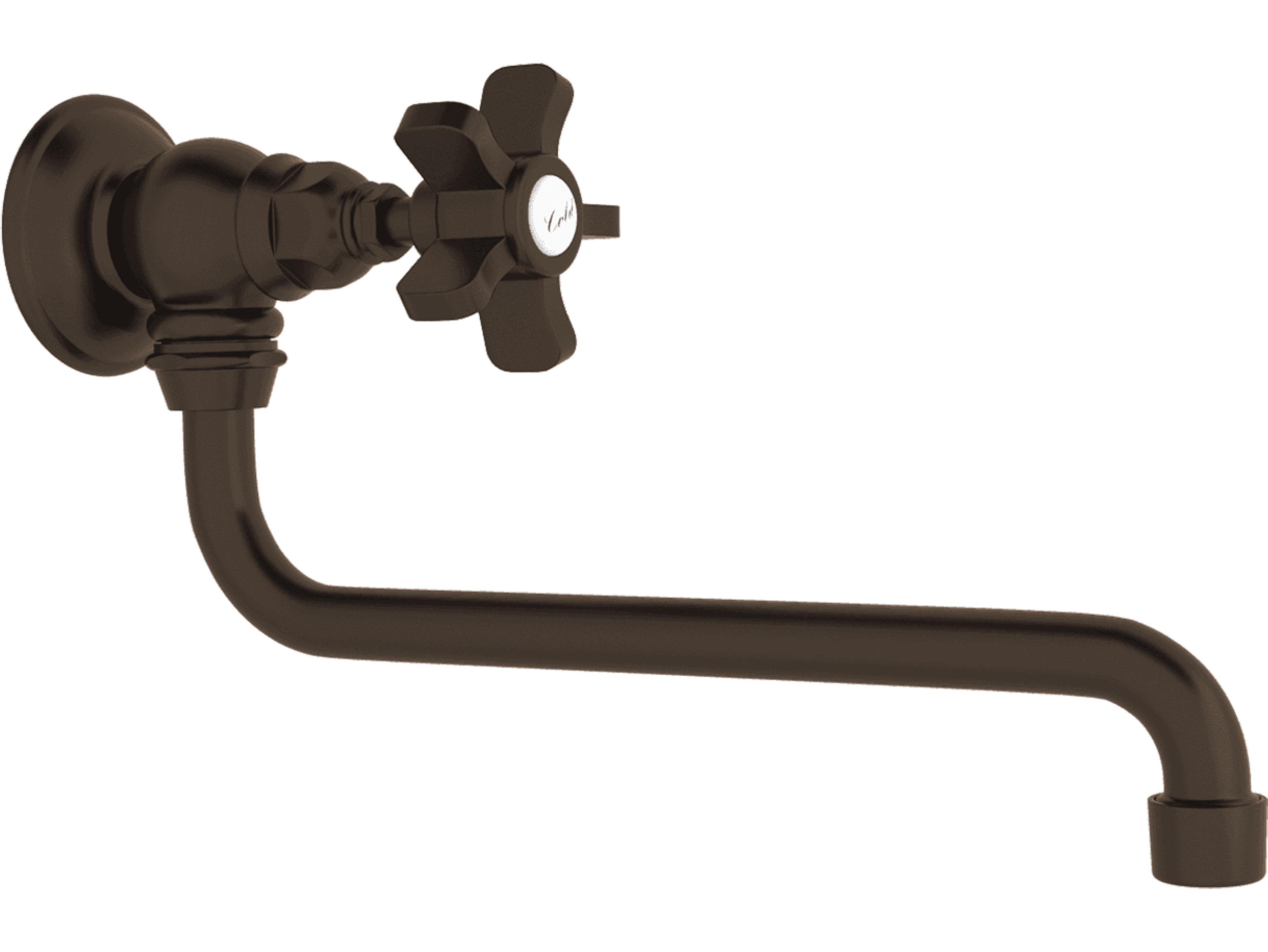 Rohl Kitchen Wall Mounted Pot Filler Tuscan Brass