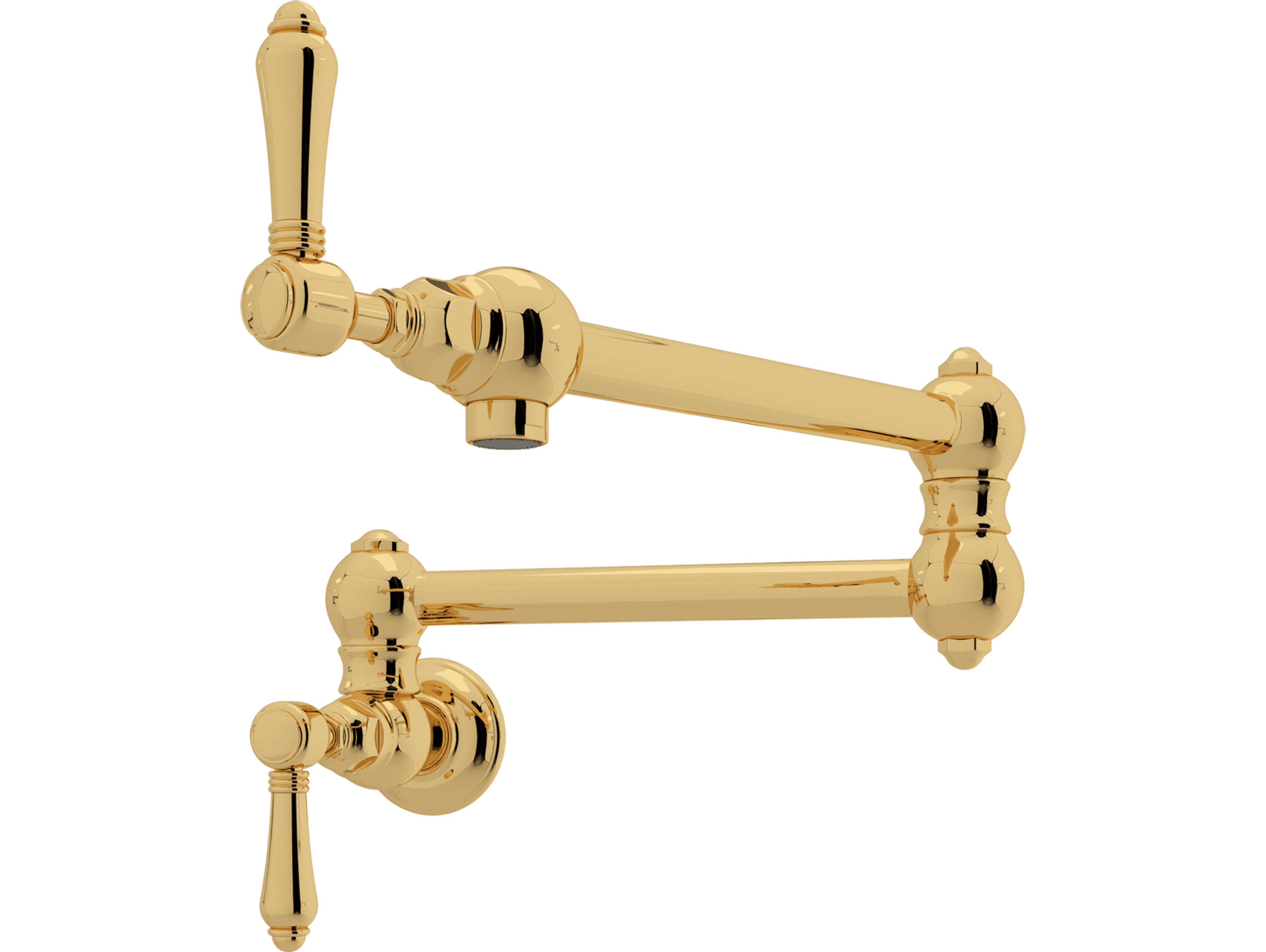 Rohl Italian Brass Kitchen Wall Mounted Swing Arm 