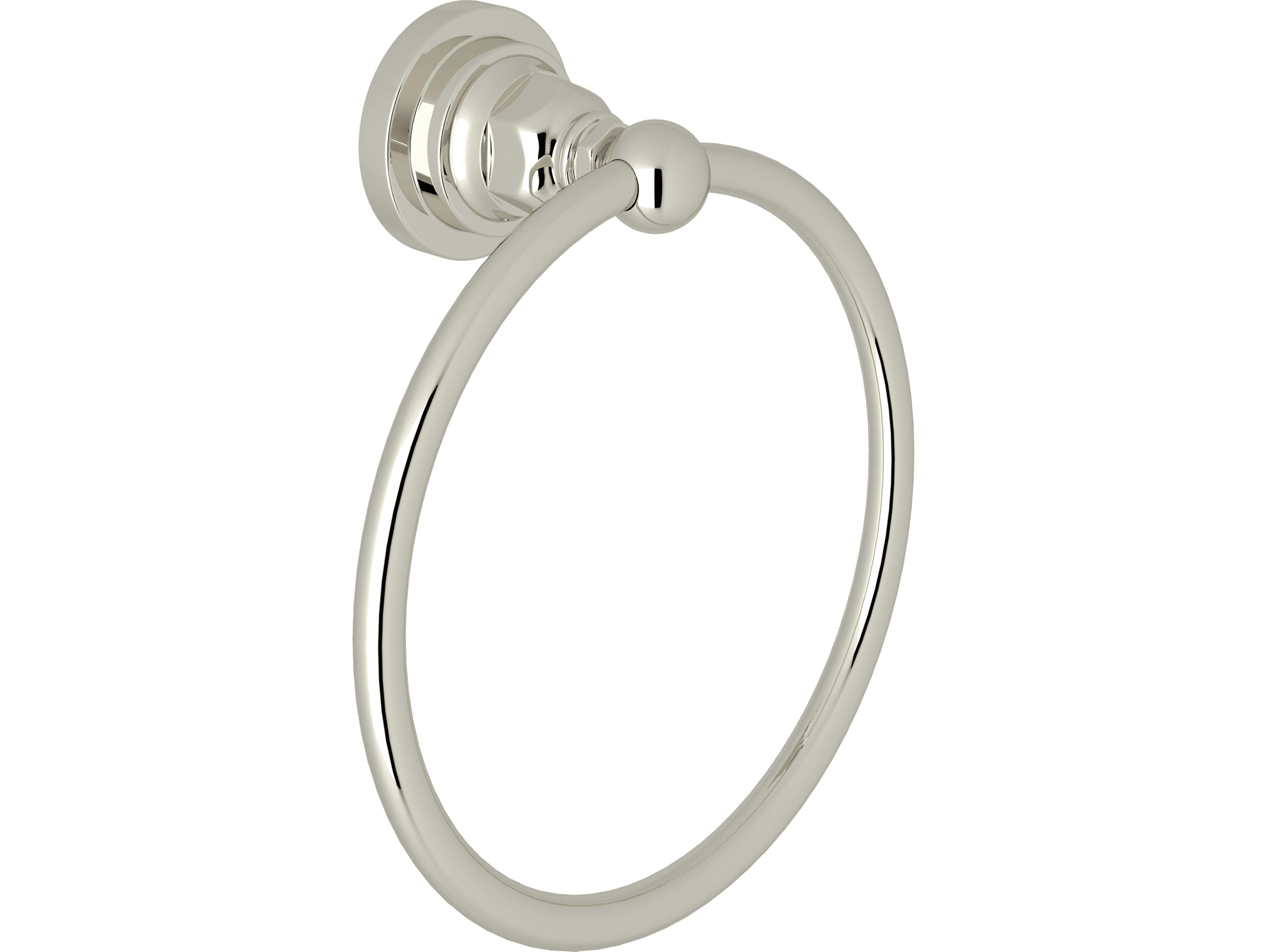 Rohl San Giovanni Wall Mounted Towel Ring In Polished Nickel
