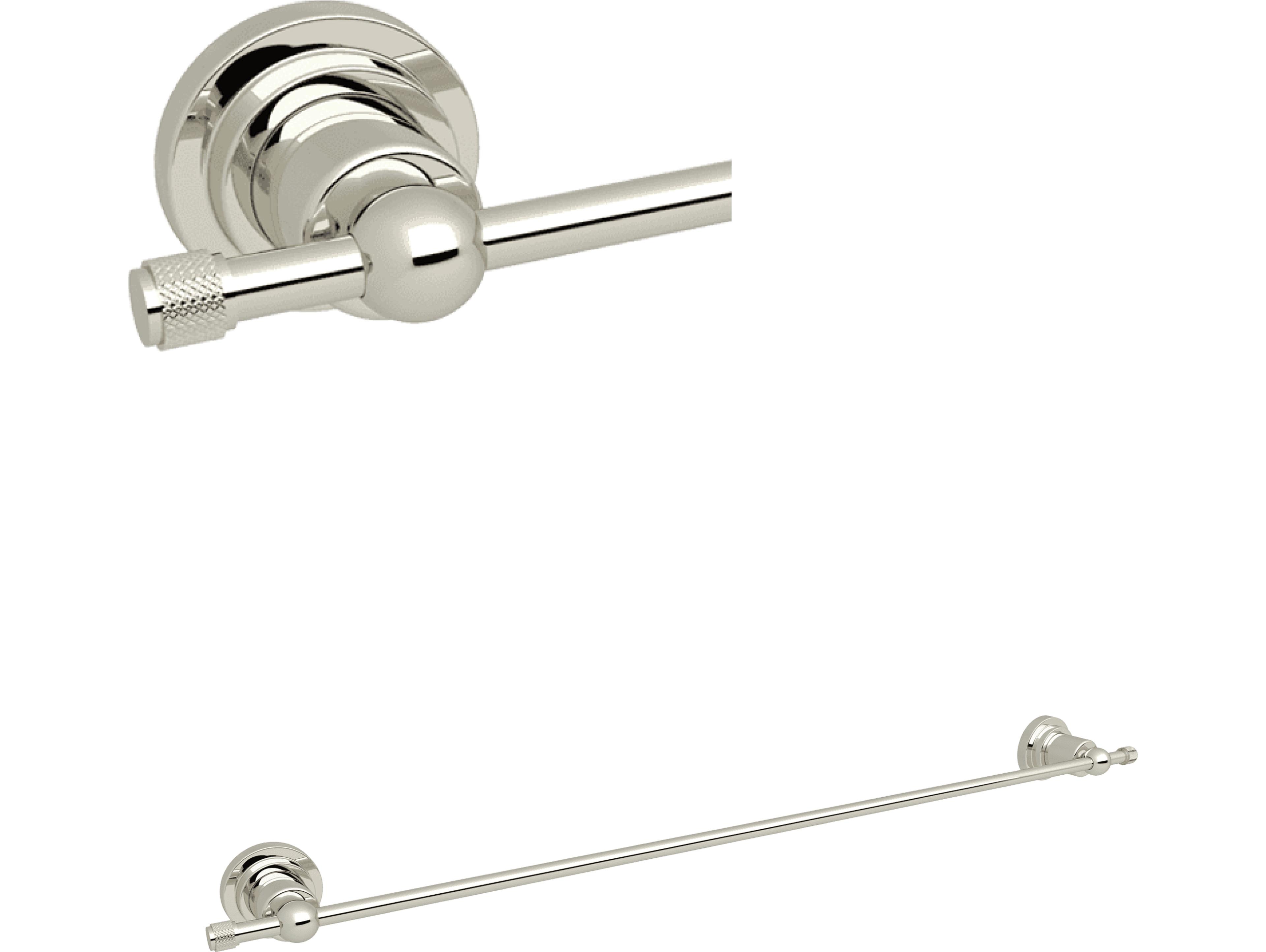 Rohl Campo Wall Mounted 24 Single Towel Bar Rail In Polished Nickel