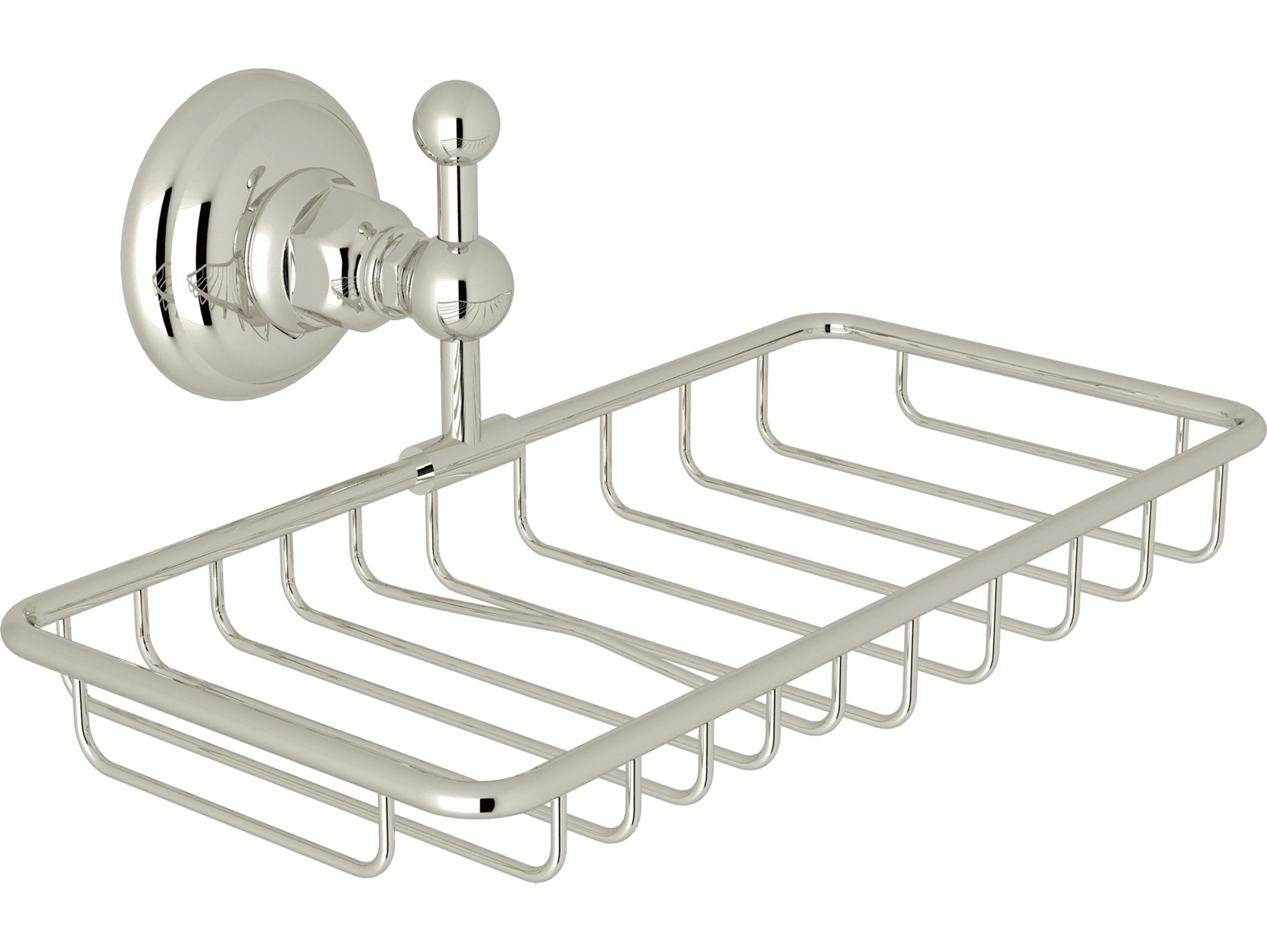 Rohl Wall Mounted Double Soap Basket Holder In Polished Nickel