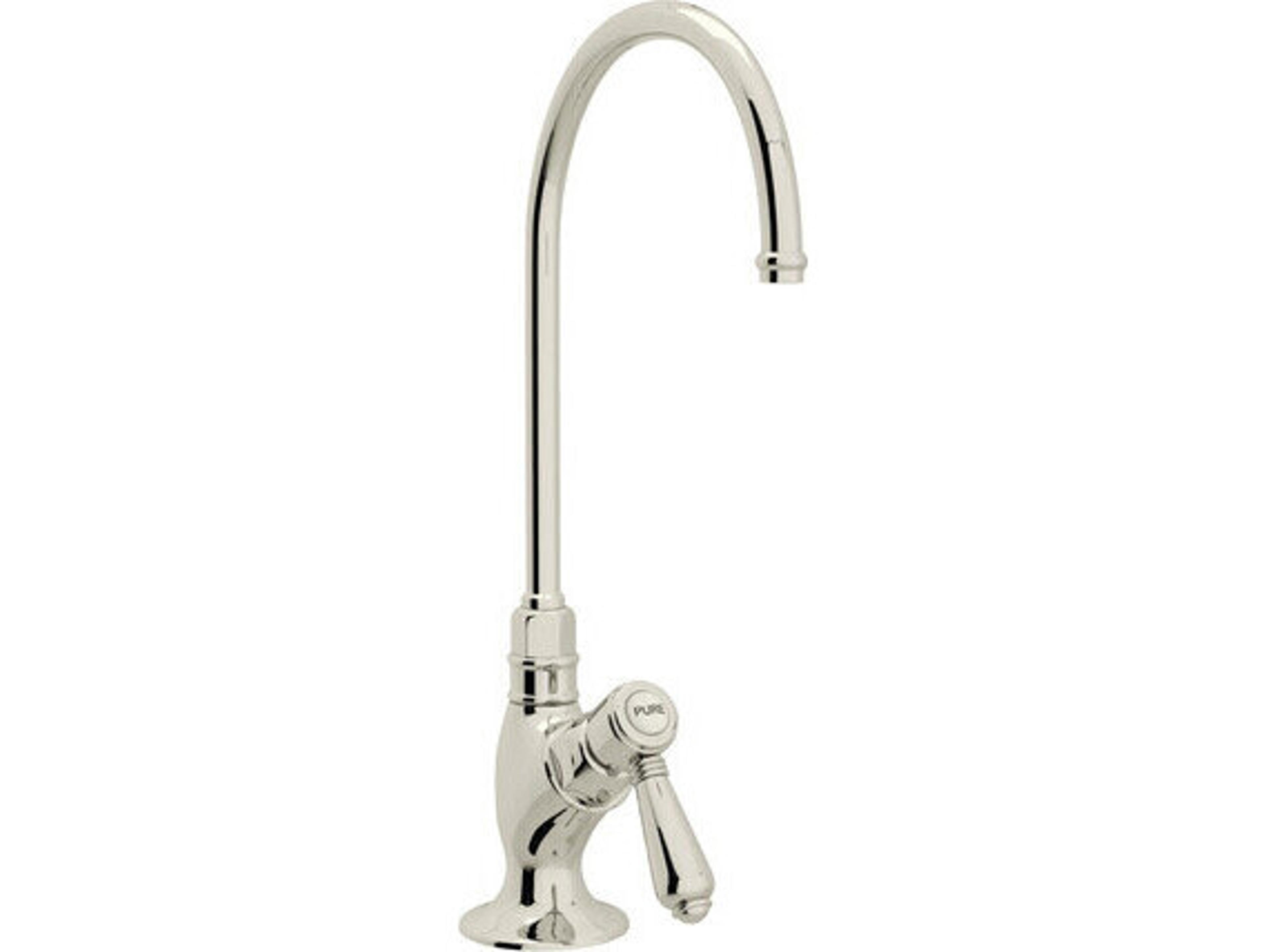 Rohl San Julio Faucet In Polished Nickel With C Spout And Mini Metal Lever Handle