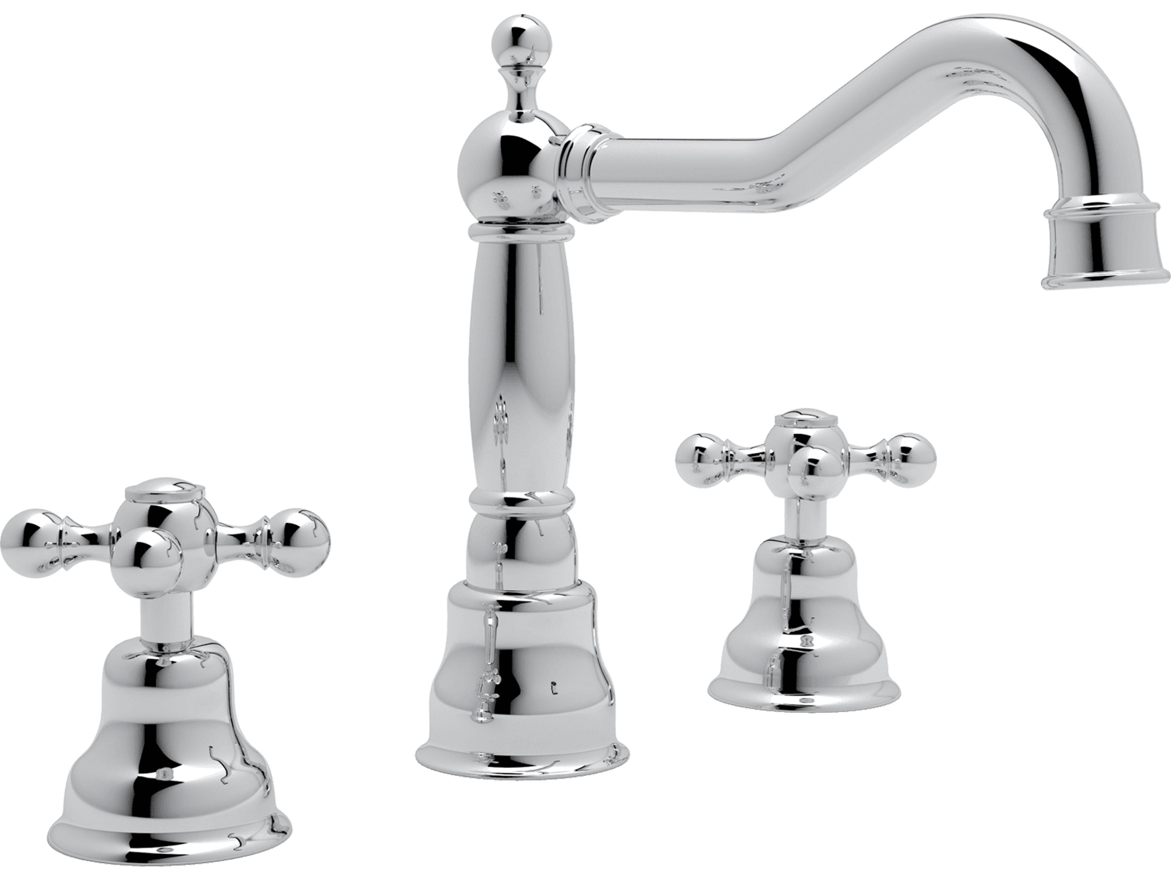 Rohl Arcana Widespread Spout Lavatory Faucet In Polished Chrome 