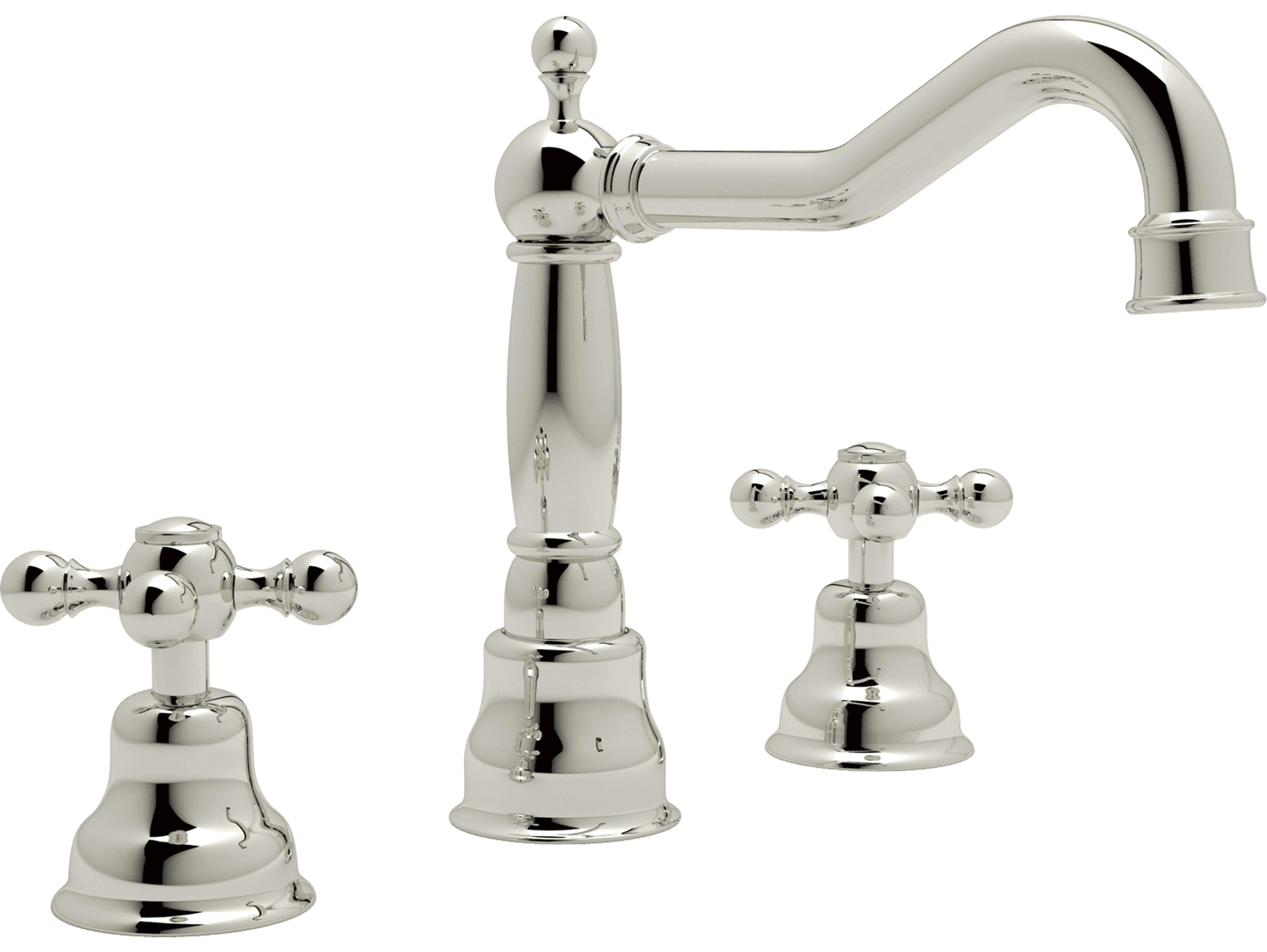 Rohl Arcana Widespread Spout Lavatory Faucet In Polished Nickel 
