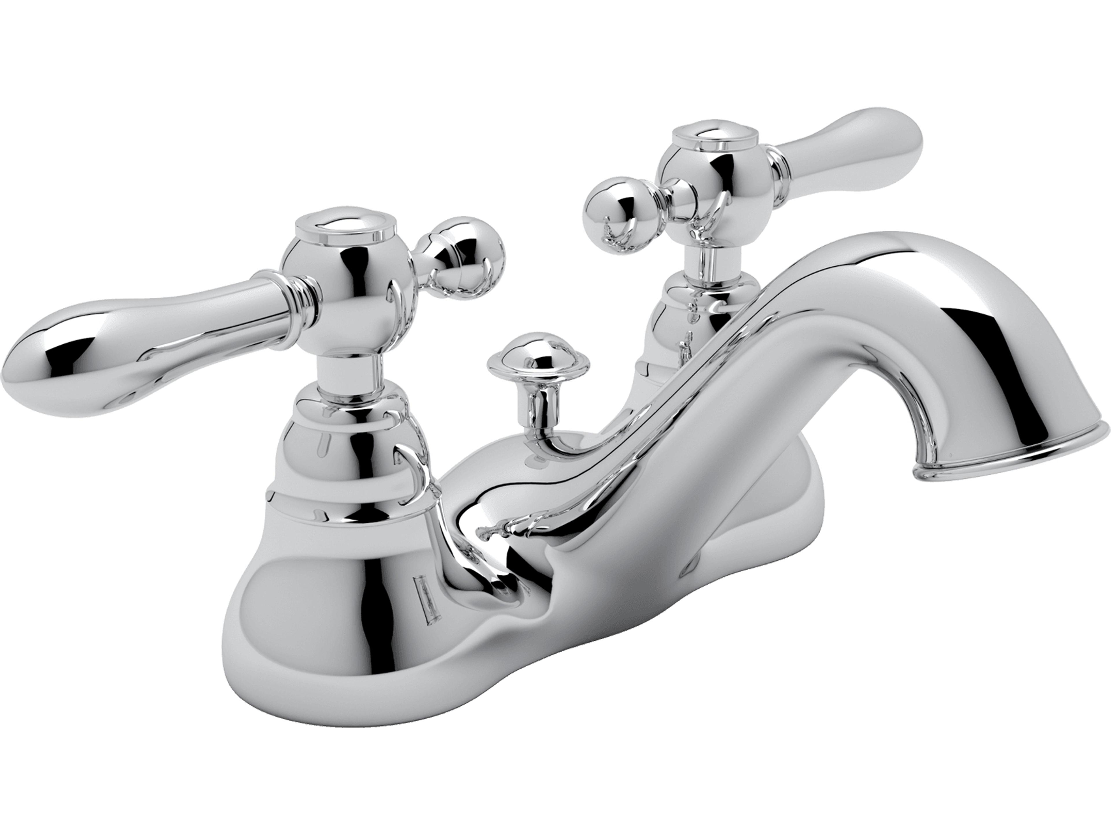 Rohl Arcana Centerset Lavatory Basin Mixer Faucet In Polished Chrome 