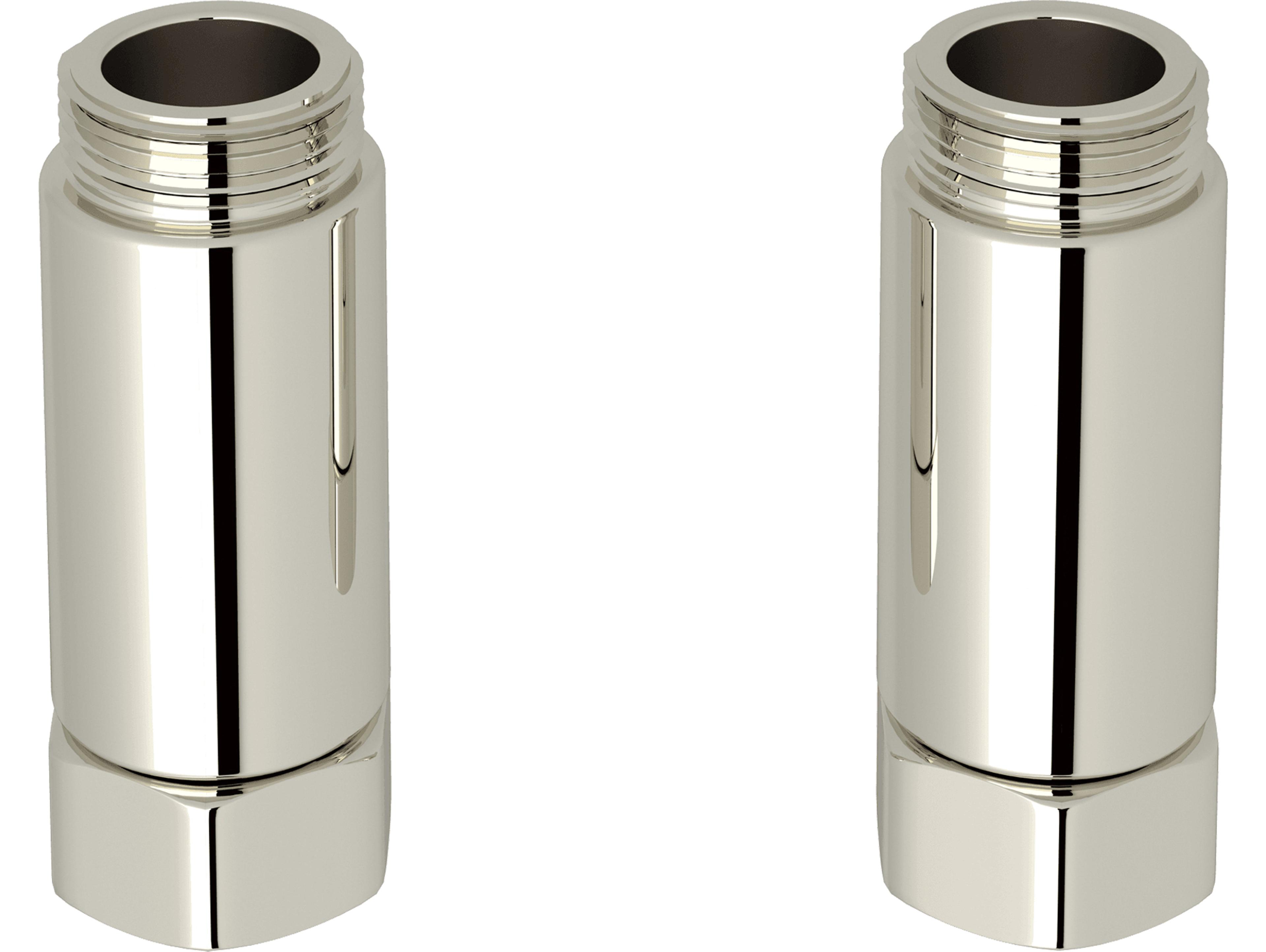 Rohl Polished Nickel Bath Pair Of Adaptors To The Deck And Floor Unions