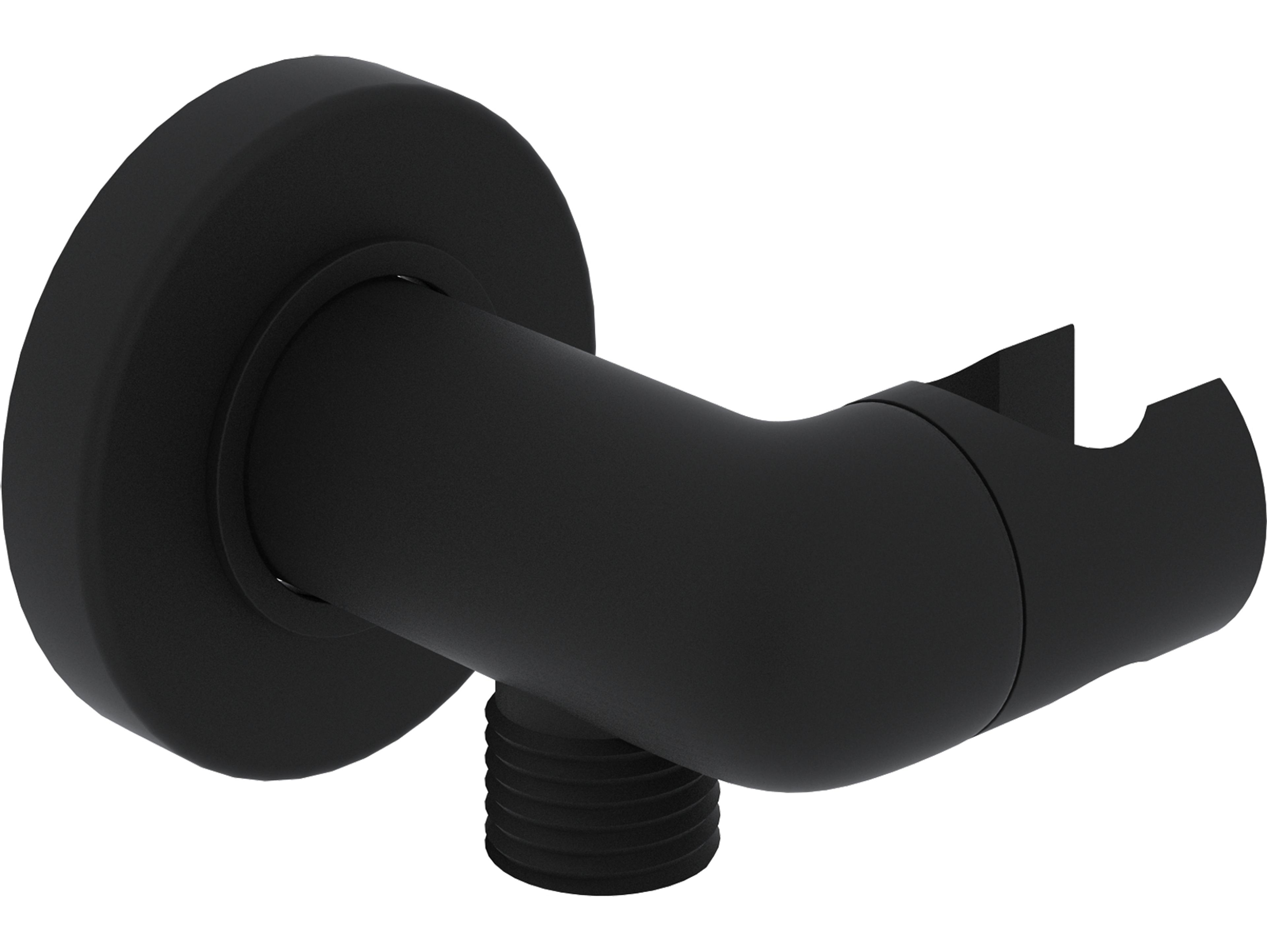 Rohl Handshower Holder And Outlet Supply Elbow In Matte Black 