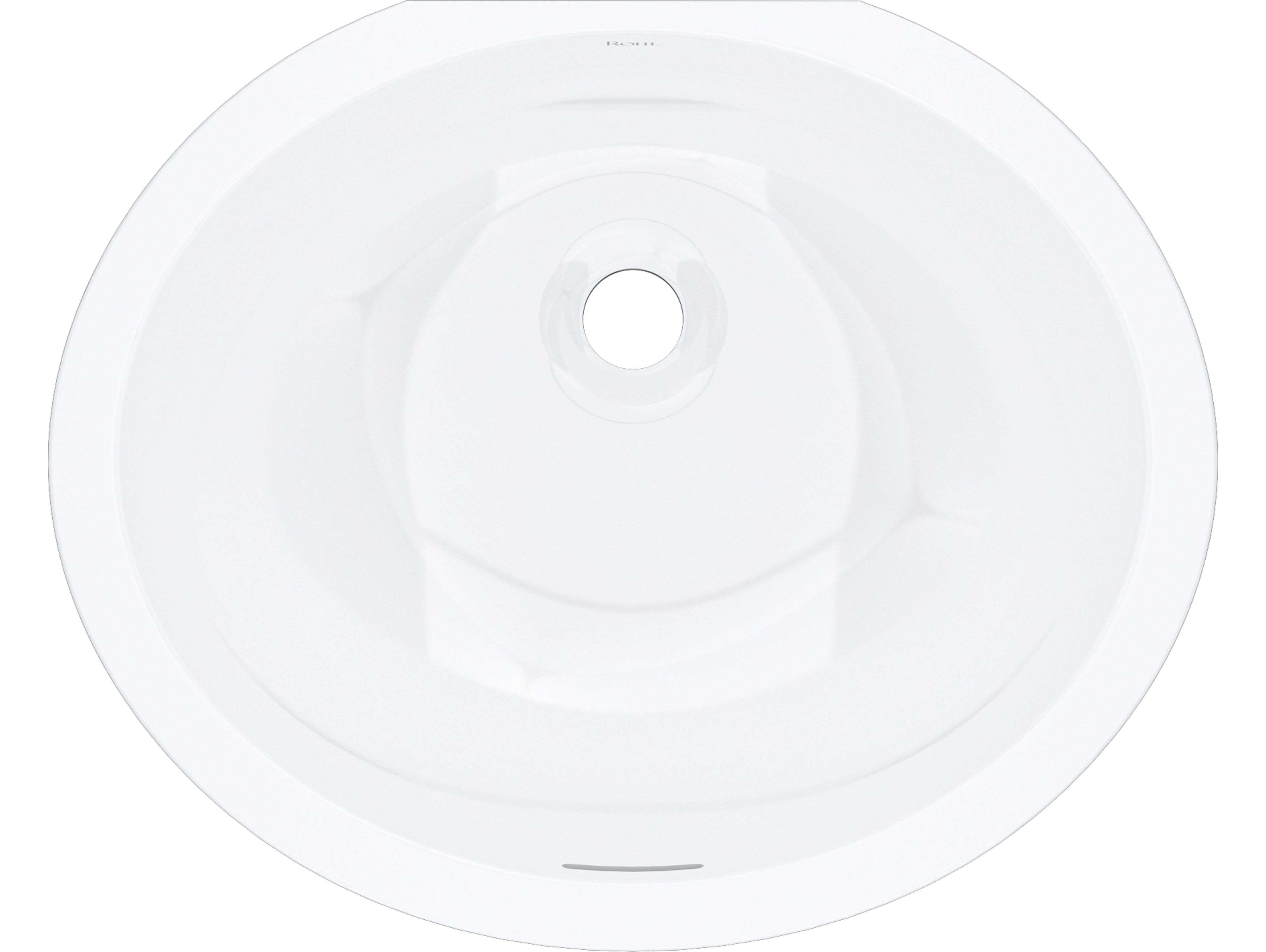 Rohl Eirene  19" x 16" Undermount Oval Lavatory Sink