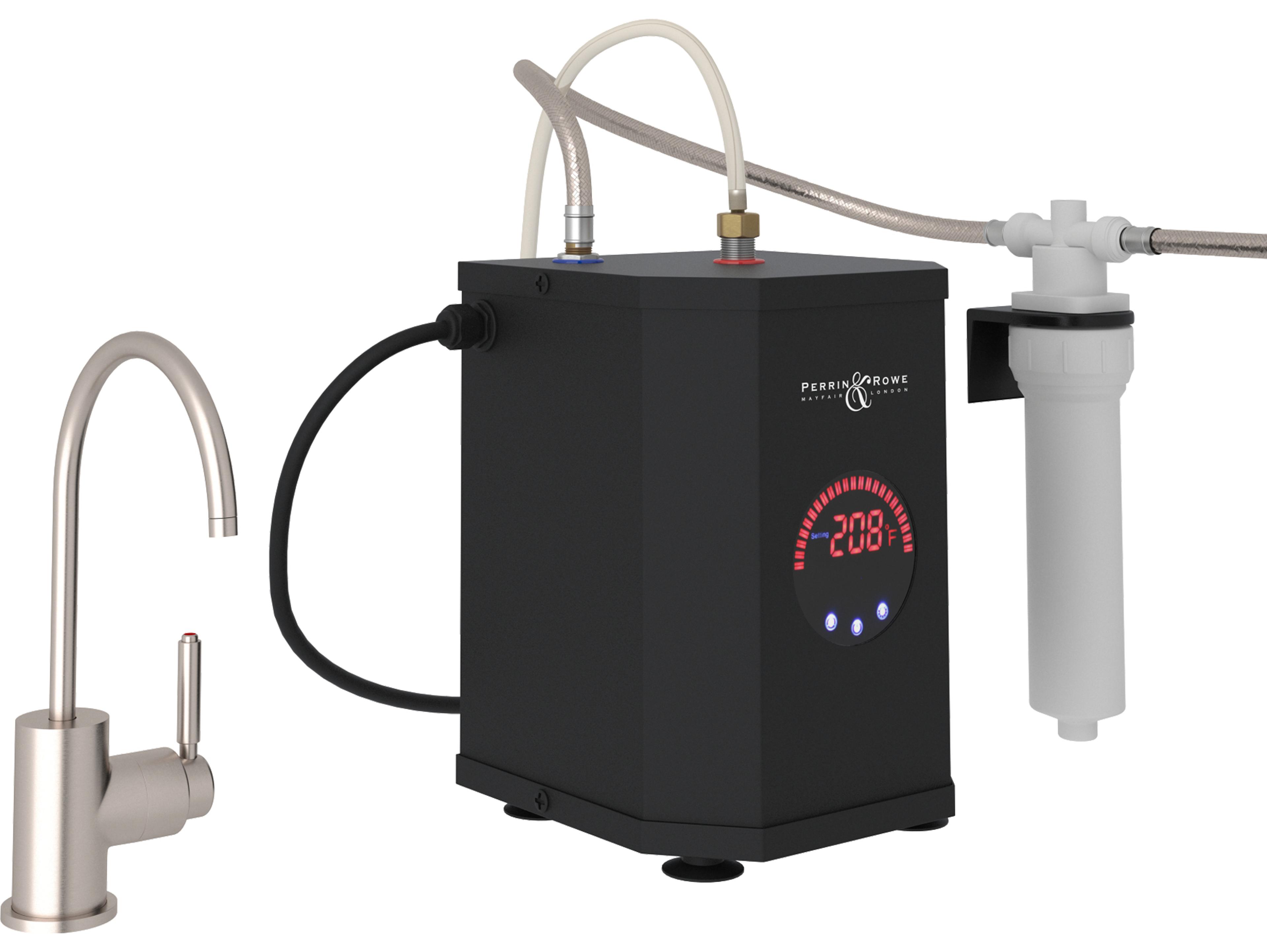 Rohl Lux Satin Nickel Hot Water Dispenser Faucet With Hot Water Tank And Filter